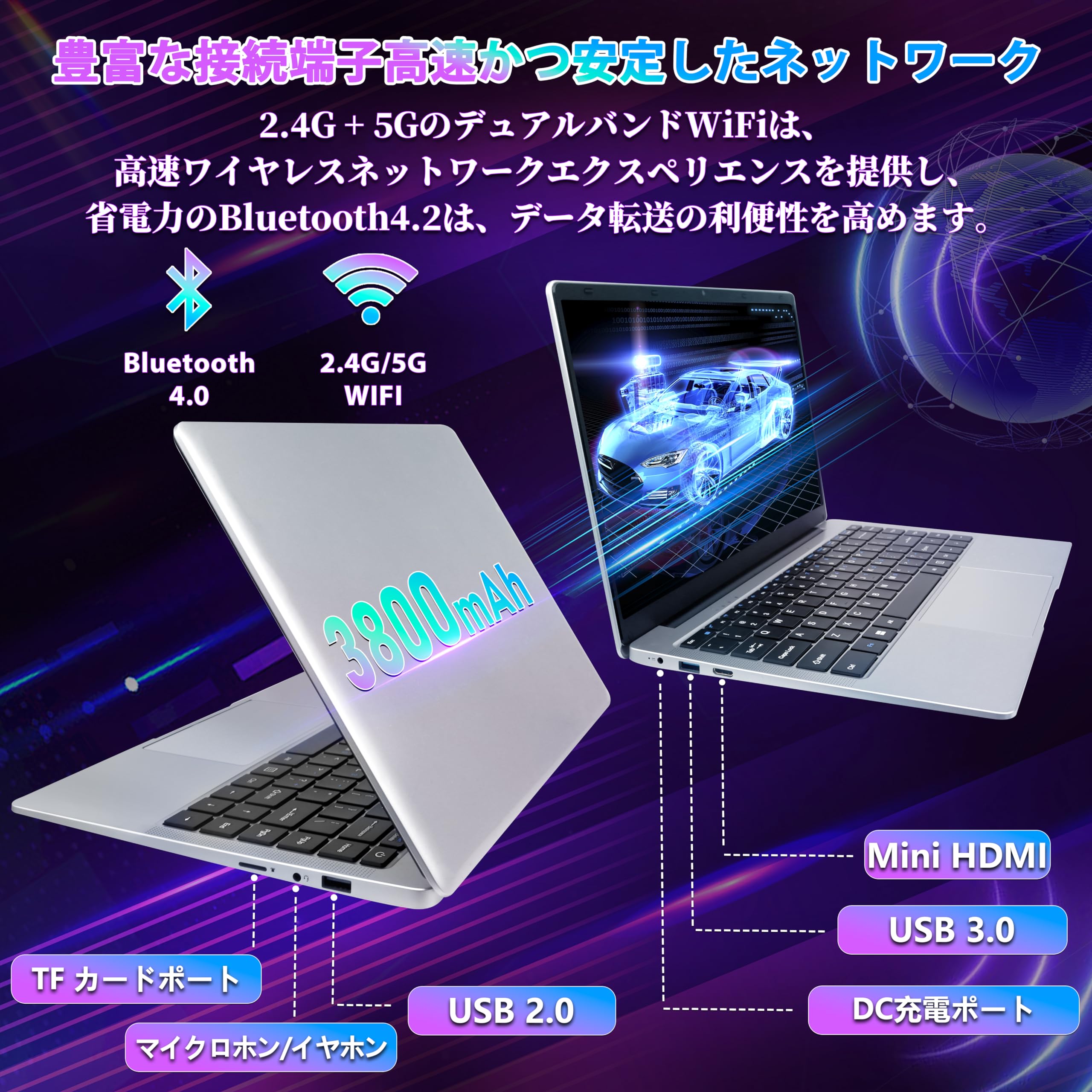 Amazon.co.jp: SERYUB ノートパソコン【MS Office 2019/Win 11Pro】14