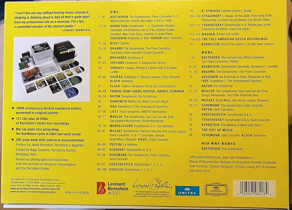 Amazon.co.jp: レナード・バーンスタイン／DG＆DECCA録音全集(121CD+