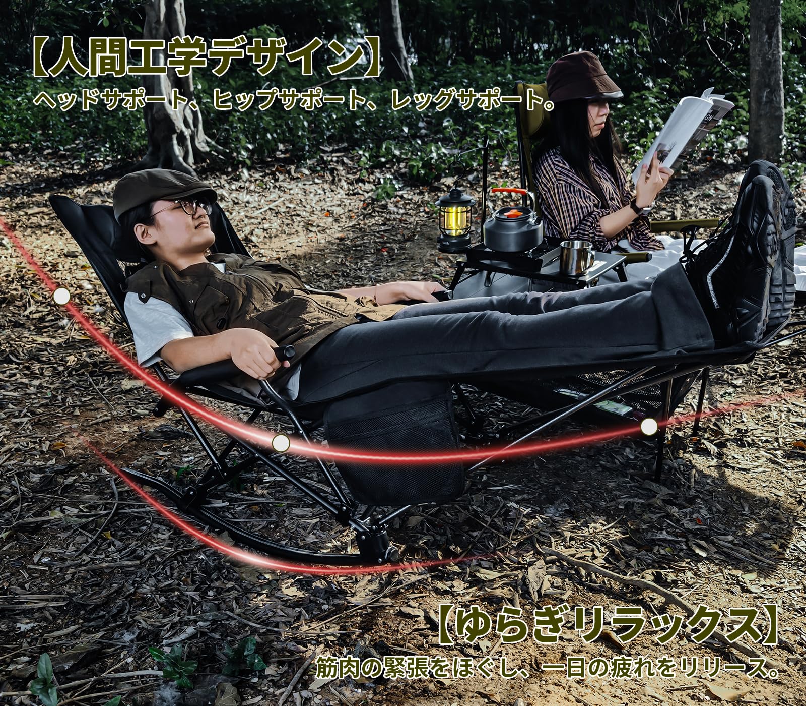 Amazon.co.jp: DesertFox リクライニングチェア キャンプコット