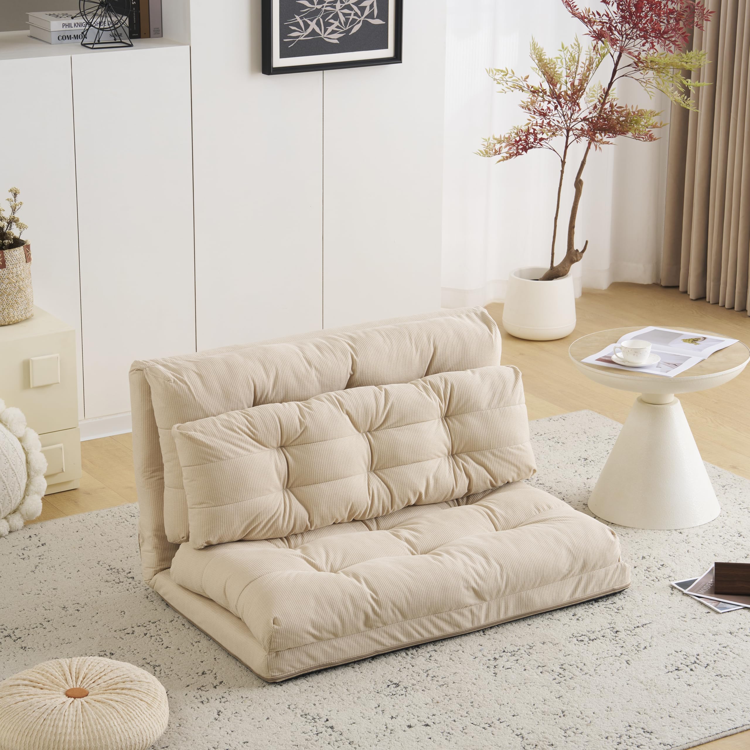 Amazon｜ShinrinKaze森風 ソファベッド 1人用 折りたたみ ローソファー