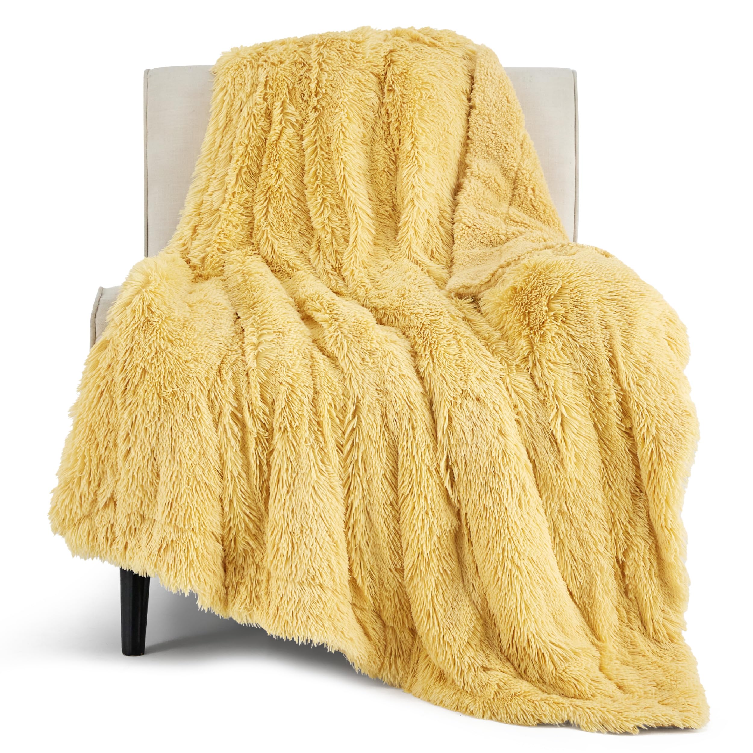 Amazon.com: Bedsure GentleSoft Fuzzy Sherpa Faux Fur Twin Blanket