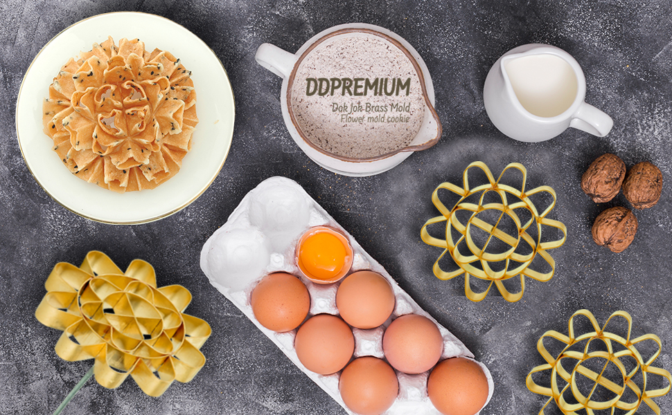 Amazon.com: Dok Jok Brass Mold Thai Dessert Maker - Large Rosette