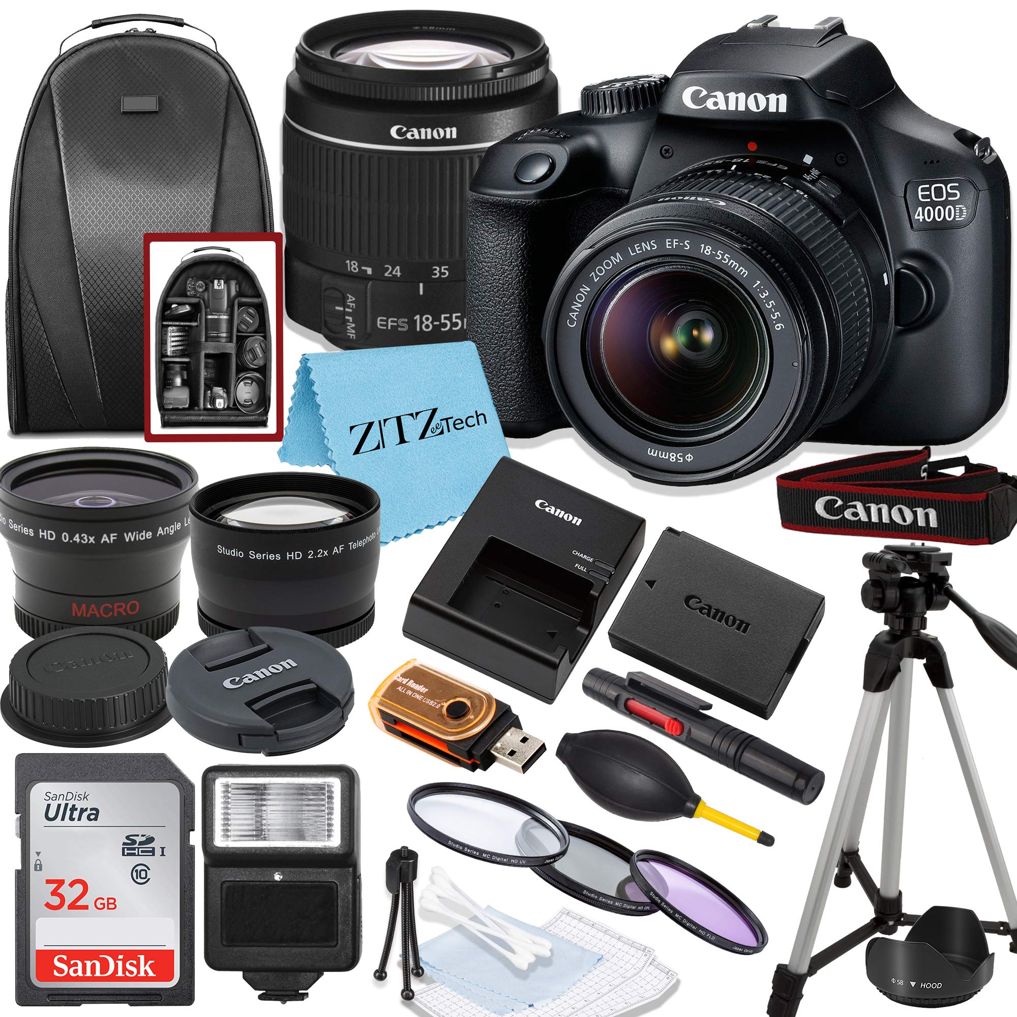 Amazon.com : Canon EOS T100/4000D DSLR Camera with EF-S 18-55mm