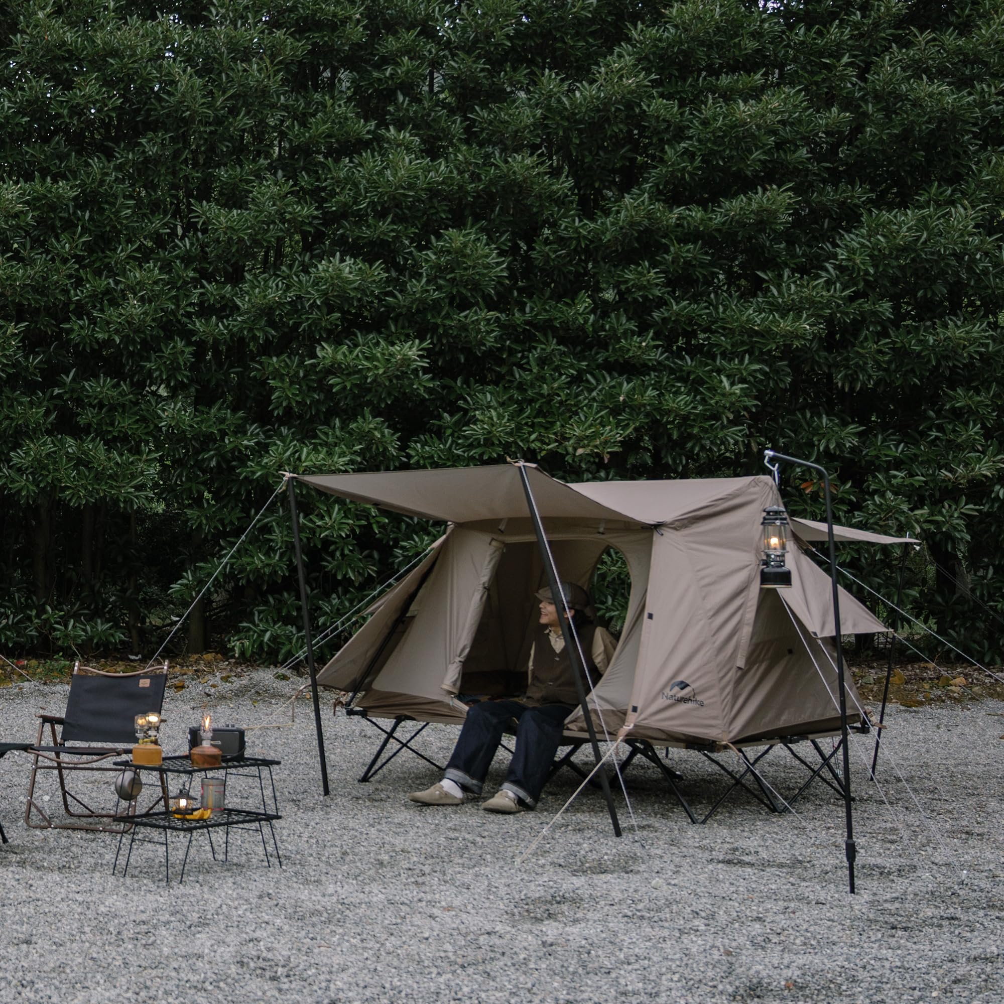 Amazon | Naturehike ワンタッチ テント 2人用 前室付き 簡易テント 離