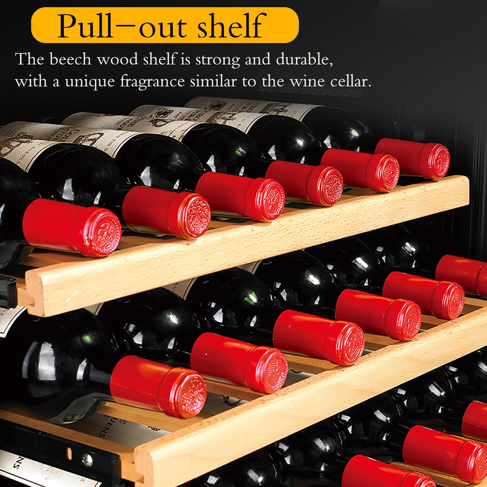 Amazon.co.jp: 62ボトルコンプレッサーワインクーラー冷蔵庫（ロック