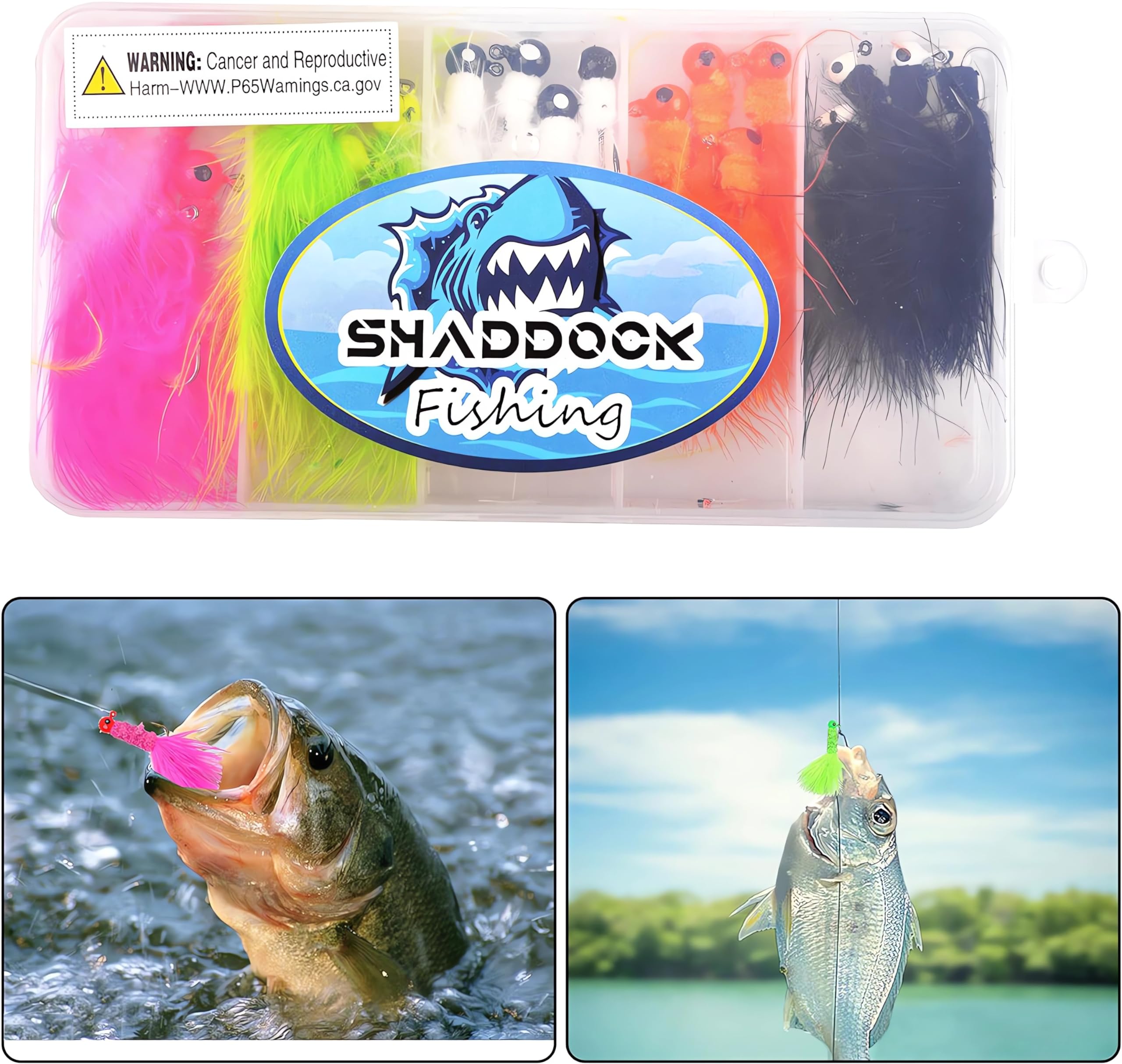 Amazon.co.jp: Crappie Marabou ヘアジグ - 20個 フェザージグルアー