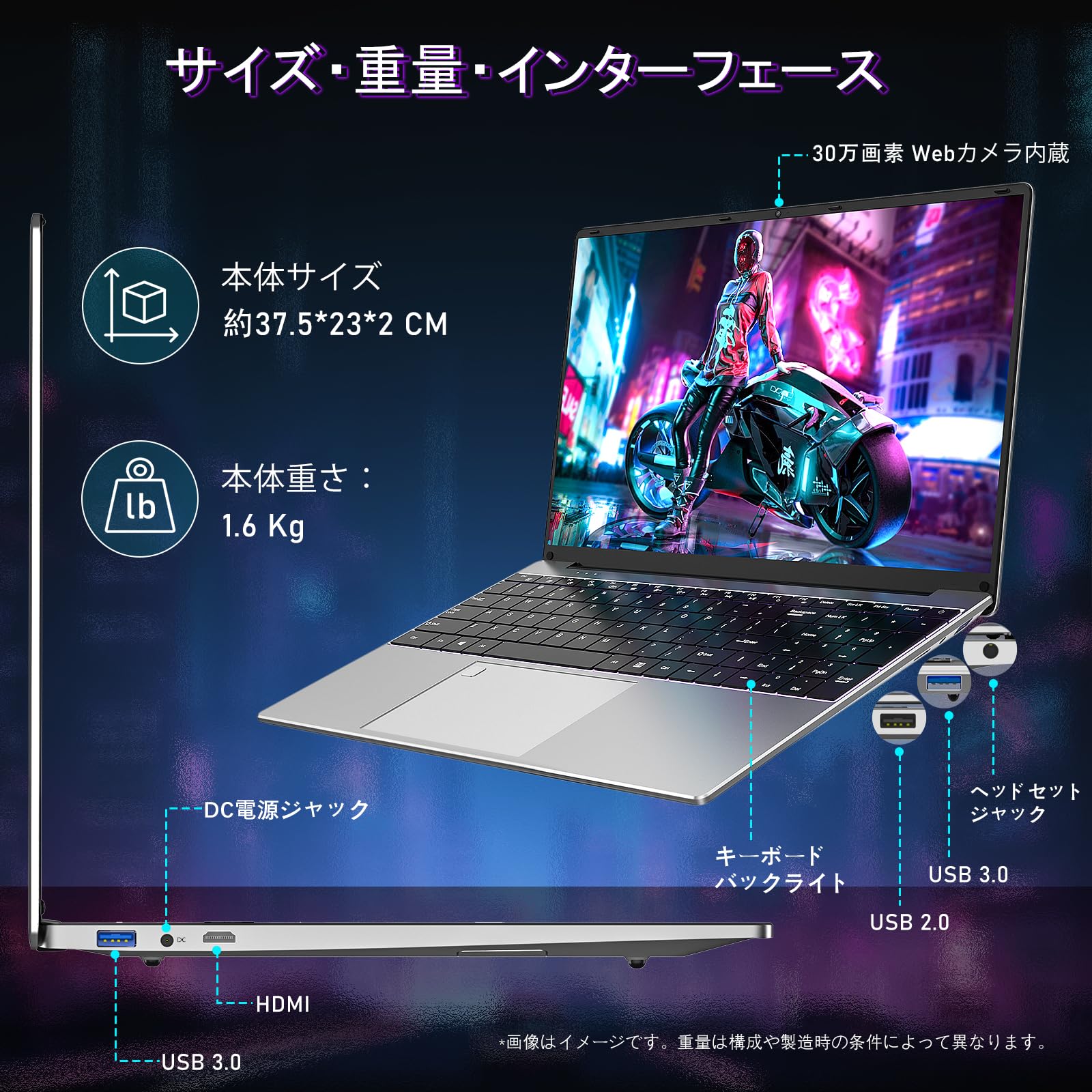 Amazon.co.jp: ノートパソコン N95 FUNYET 薄型 軽量 ノートpc 16