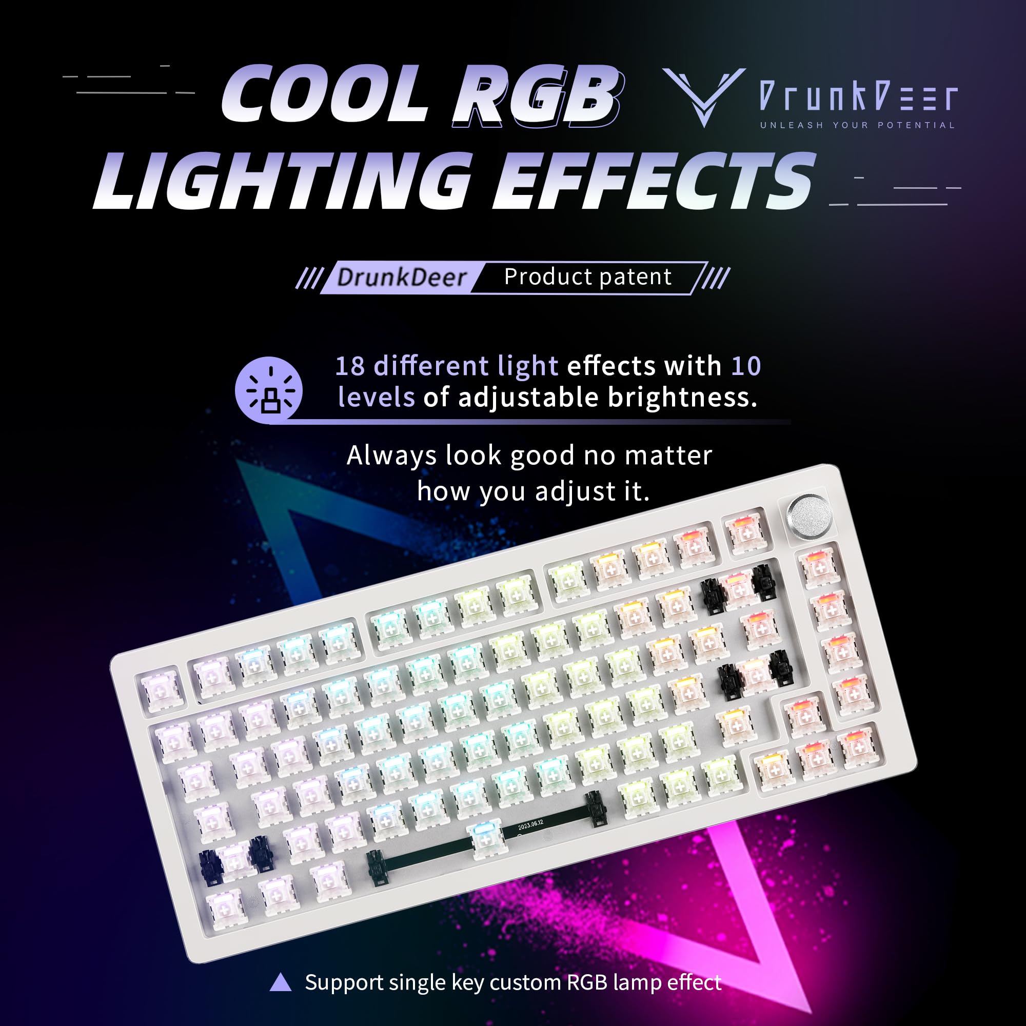 Amazon | DrunkDeer A75 ラピッドトリガー キーボード メカニカル TKL