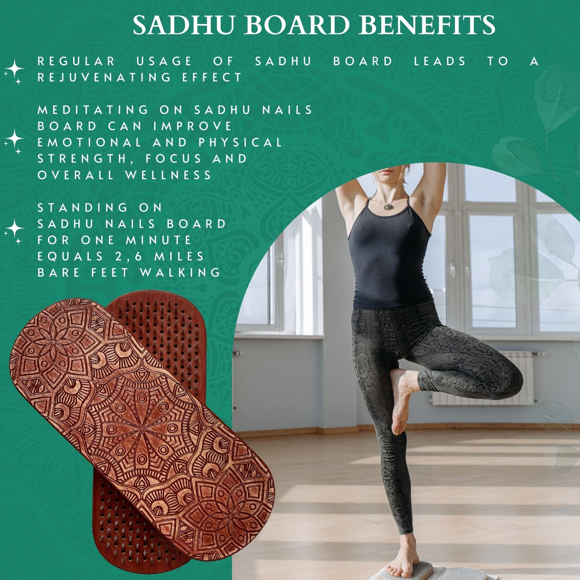 Amazon | TENGRY Sadhuボード 彫刻サドゥボード 天然木サドゥ