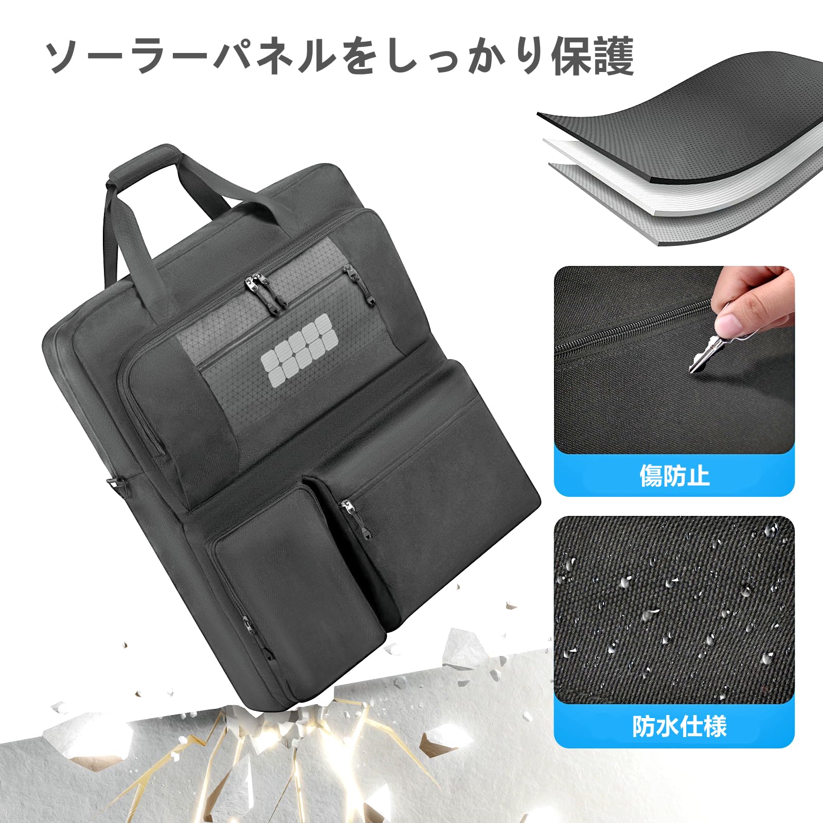 Amazon | LICHIFITソーラーパネル収納バッグ For EF ECOFLOW 110W/160W