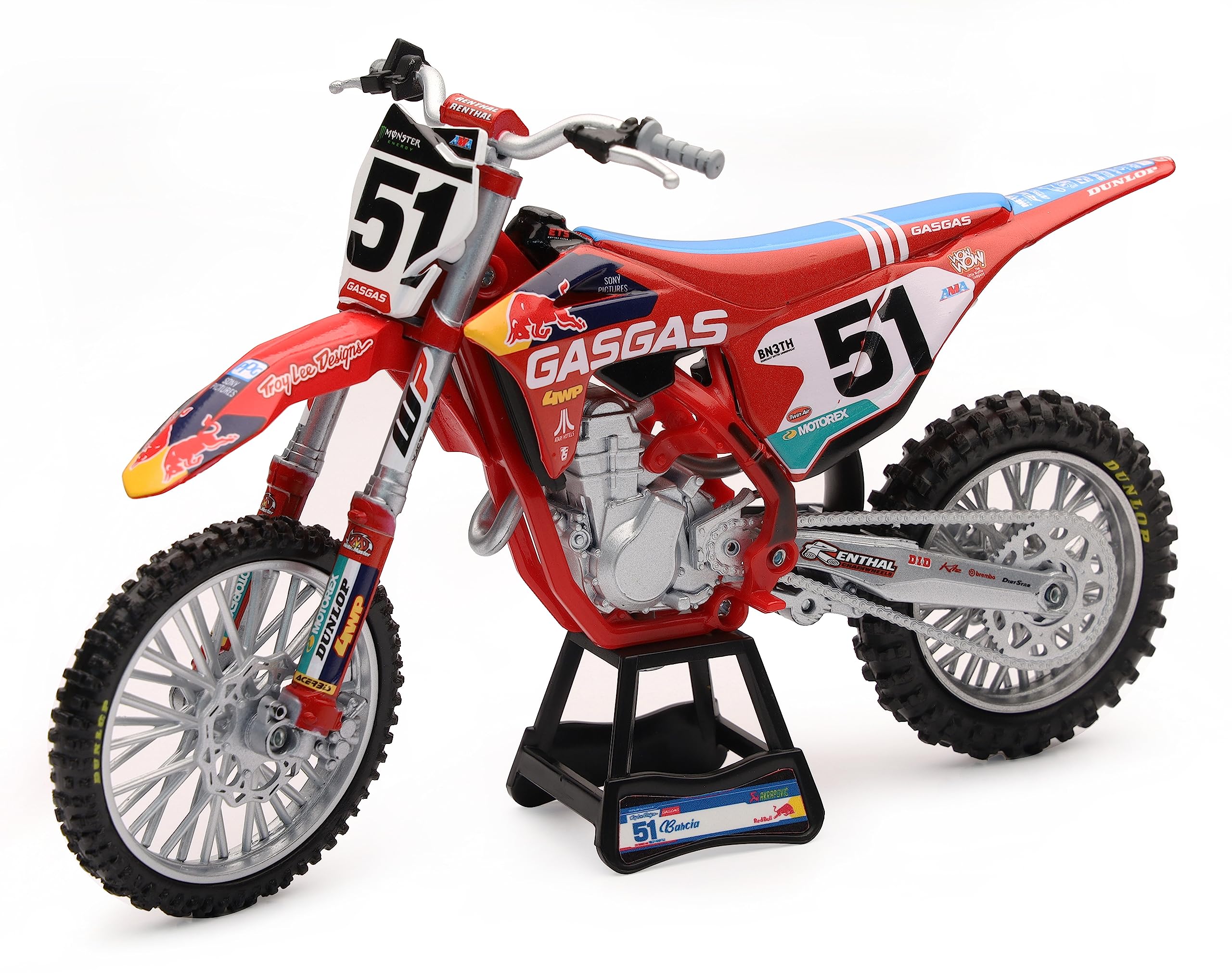 Amazon.com: NewRay GasGas MC 450F Red Bull #51 Justin Barcia 1/12