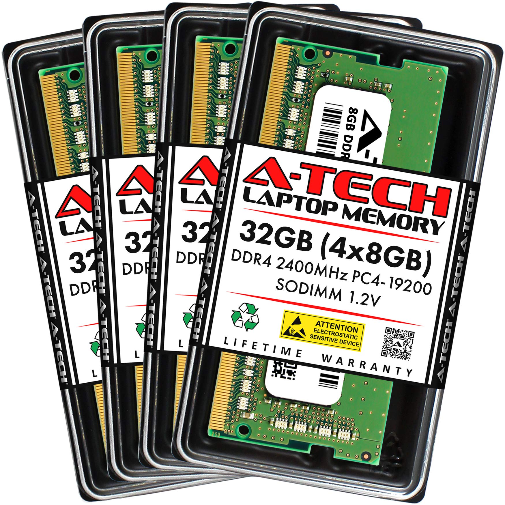 Amazon.co.jp: A-Tech RAM 32GB (4x8GB) DDR4 2400MHz SODIMM PC4