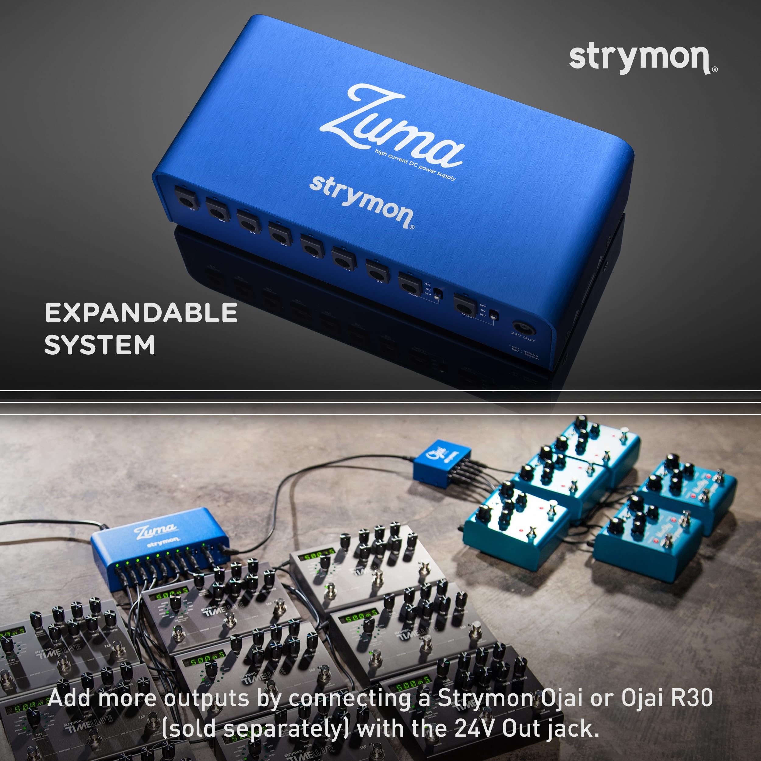 Amazon | Strymon Zuma 拡張可能高電流ギターエフェクト DCペダル電源