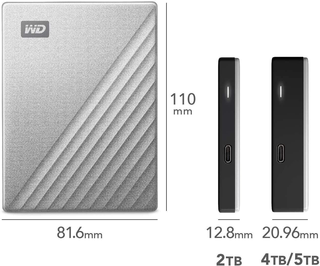 Amazon | 【セット買い】WD Mac用ポータブルHDD 5TB USB Type-C タイム