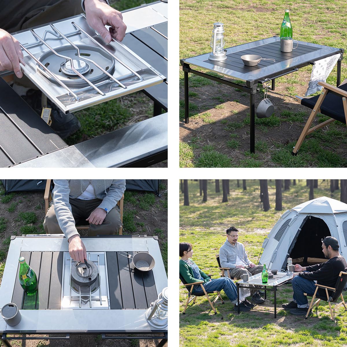 Amazon.co.jp: FIELDOOR パネルテーブル IGT対応 キャンプテーブル