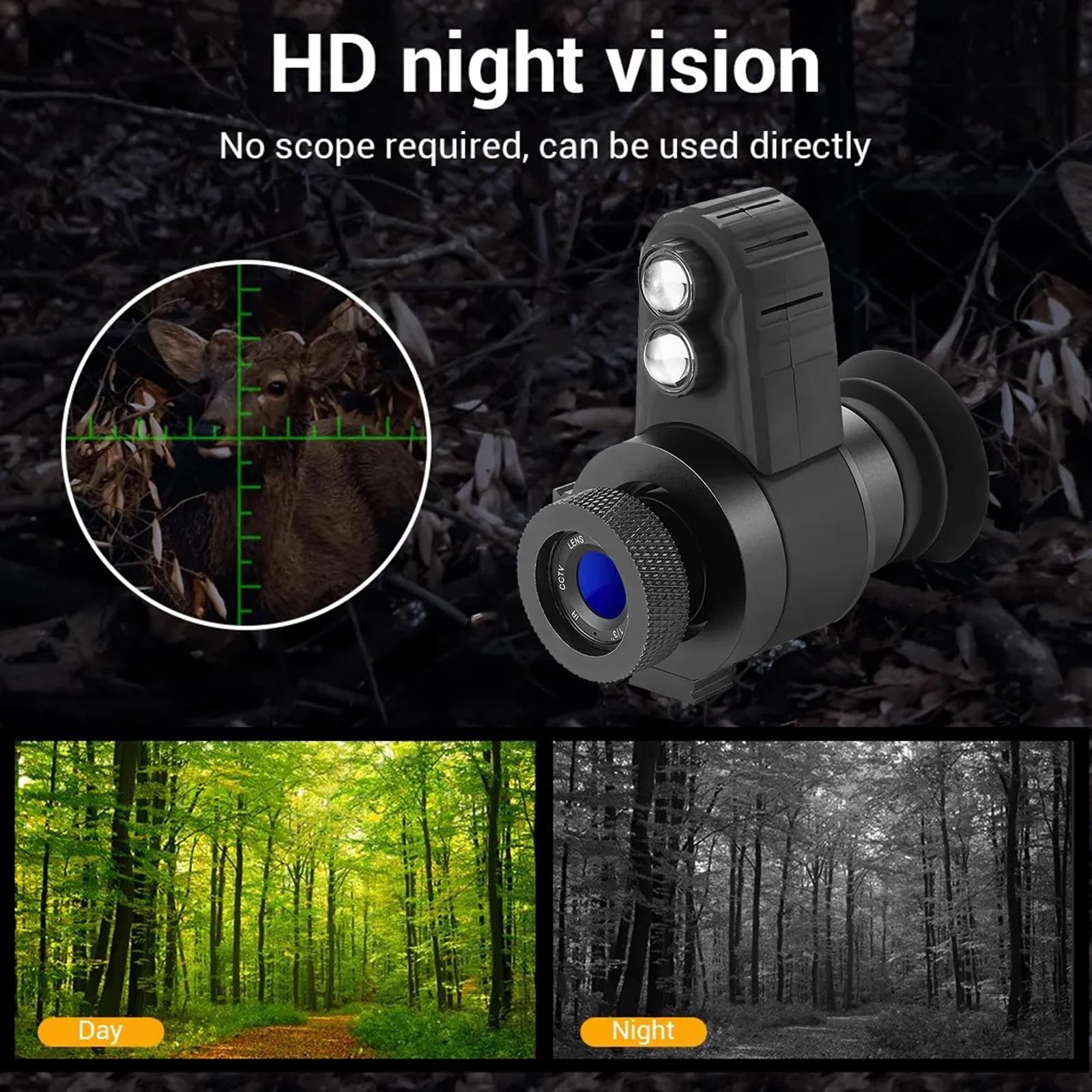 Amazon.co.jp: SUZLAZYR ナイトビジョンライフルスコープ、ヘッド