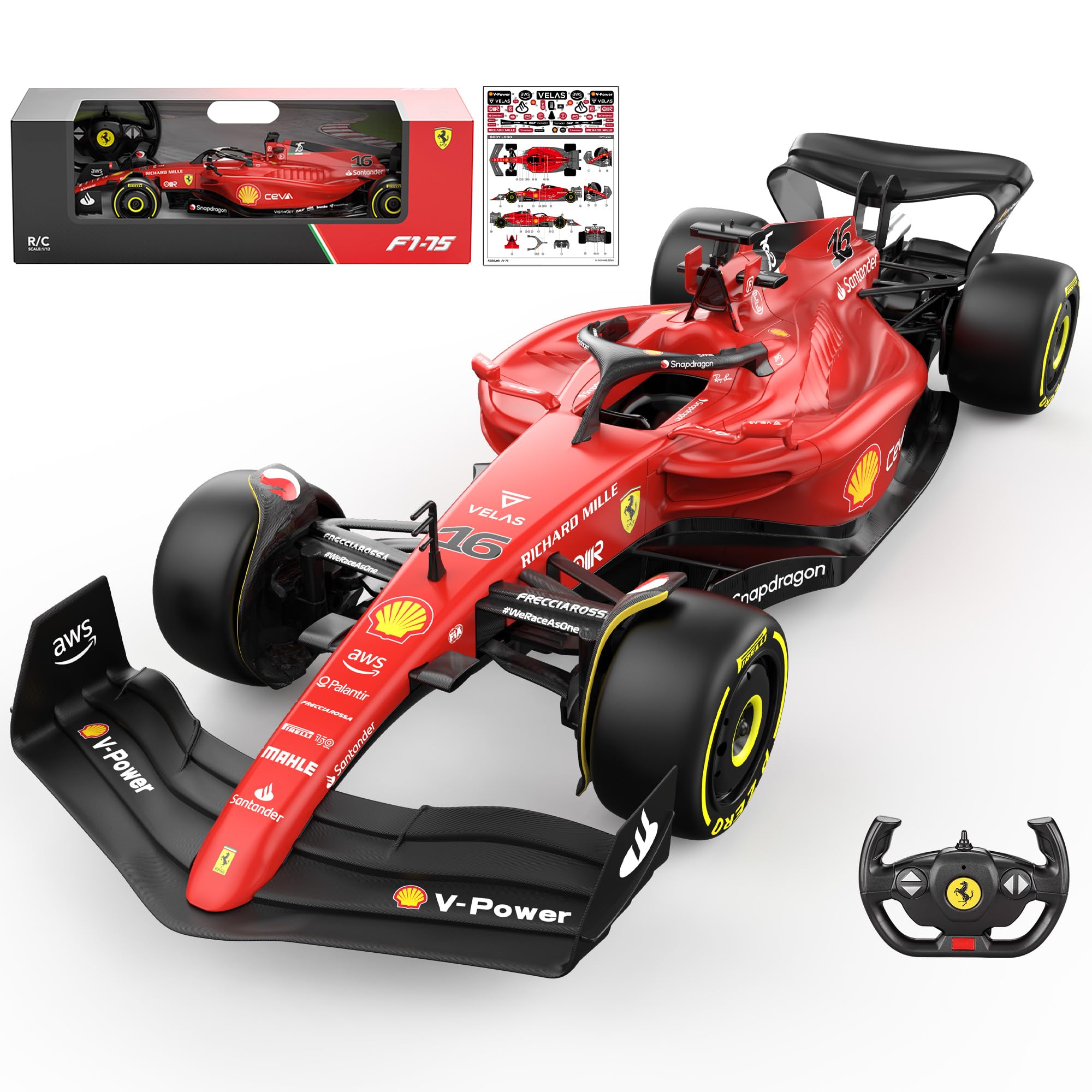 Amazon.com: Voltz Toys Authentic Licensed 1:12 Ferrari F1 75