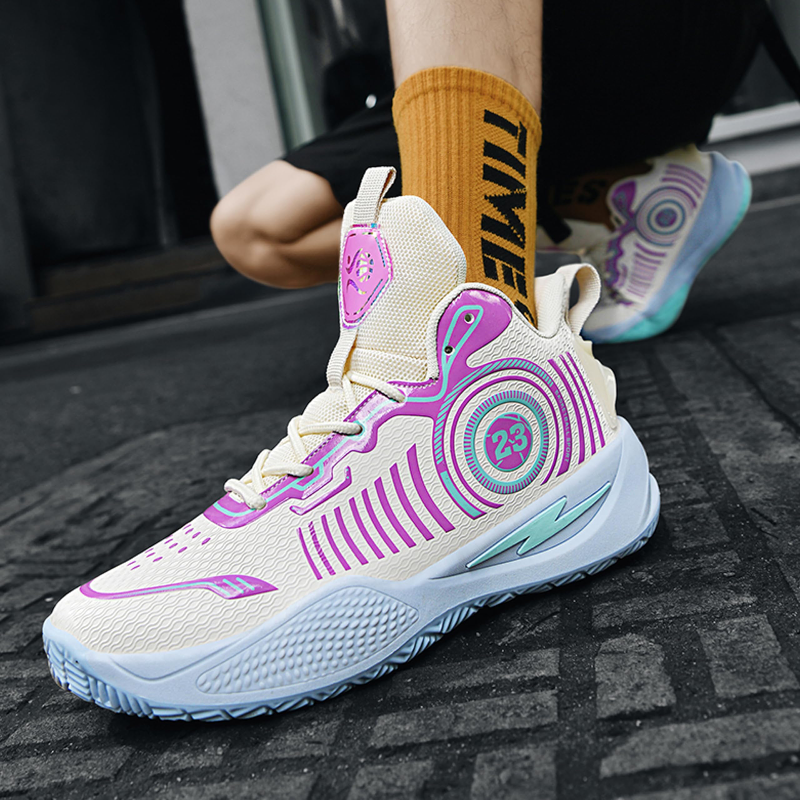 Amazon.co.jp: ユニセックス バスケットボールシューズ ハイトップ