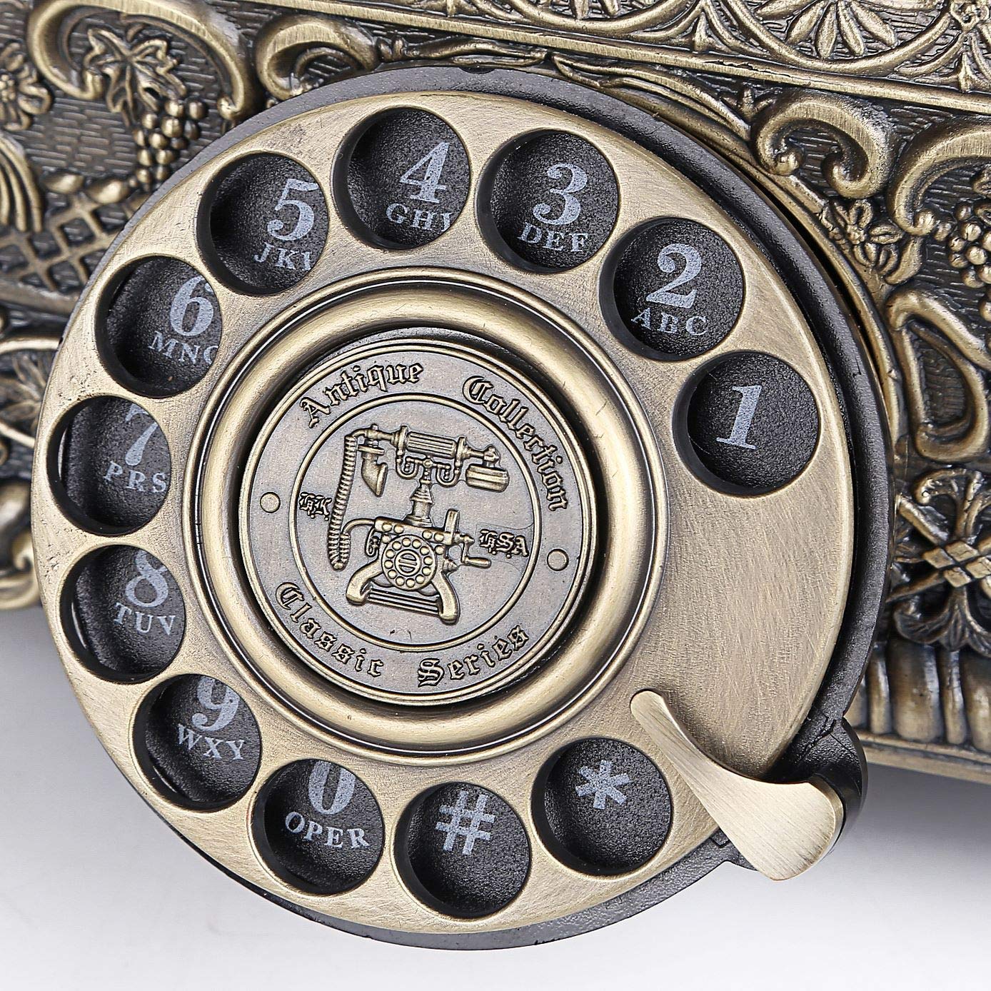 Amazon | レトロな固定電話ロータリーダイヤル付きレトロな電話古い