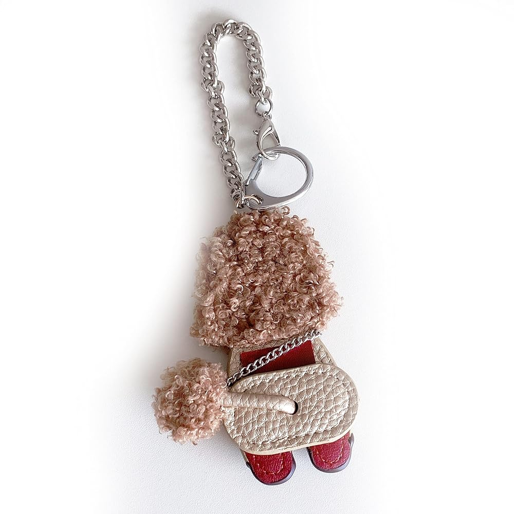 トールペイント♥トイプードルキーケース♥シルバートイプードルバック