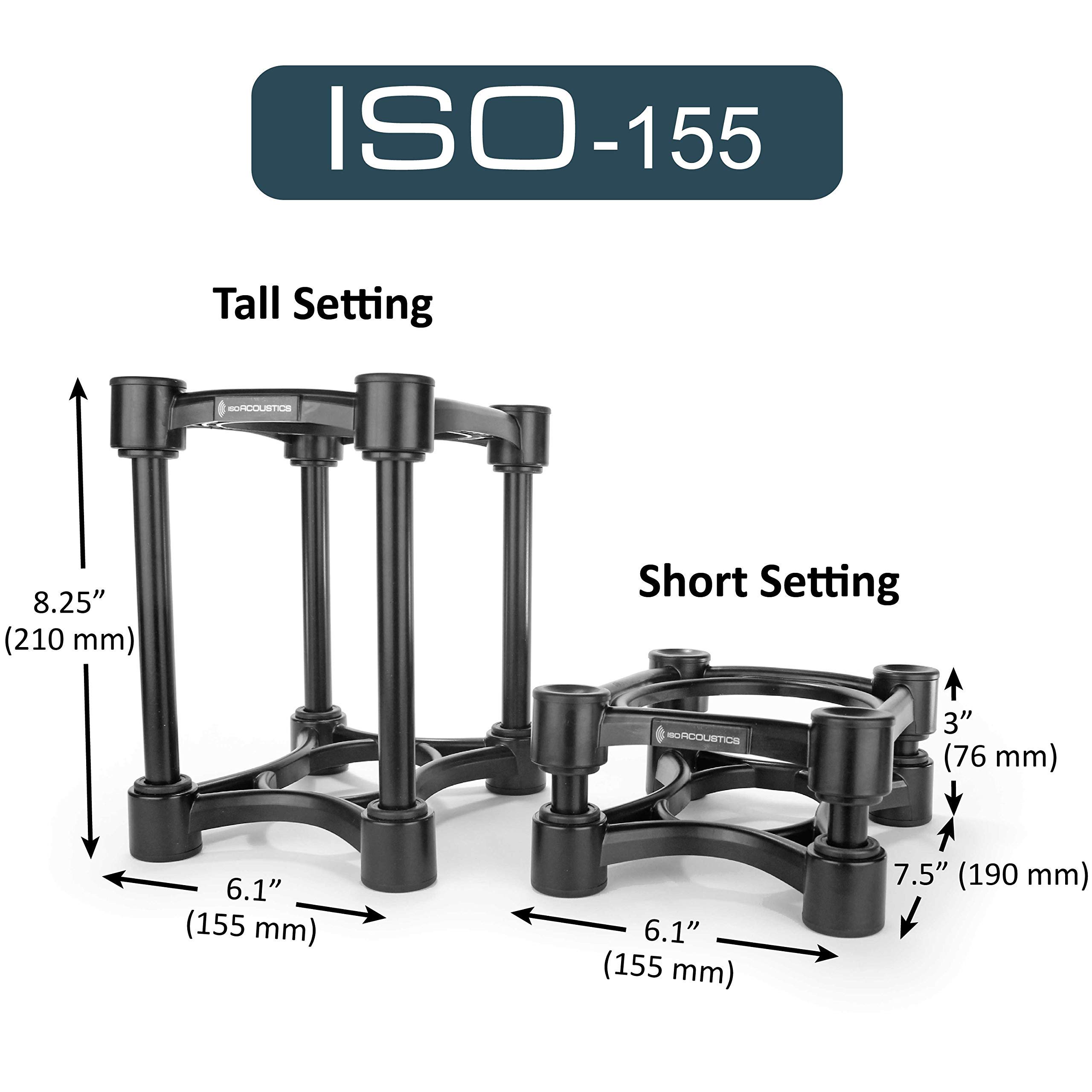 IsoAcoustics Iso-Stand Series Speaker Isolation Stands with Height