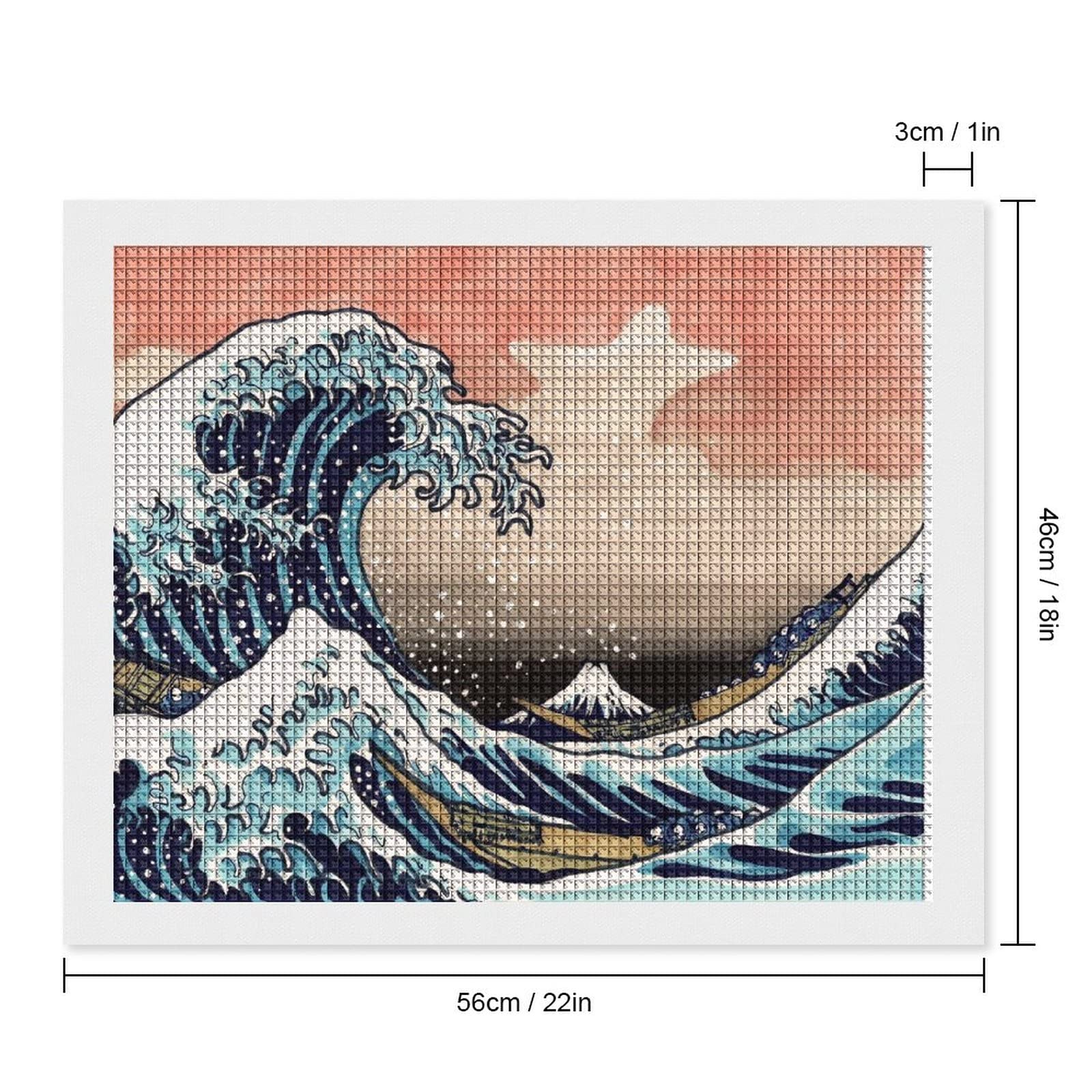 Amazon.co.jp: 葛飾北斎 富嶽三十六景 神奈川沖浪裏 ダイヤモンド