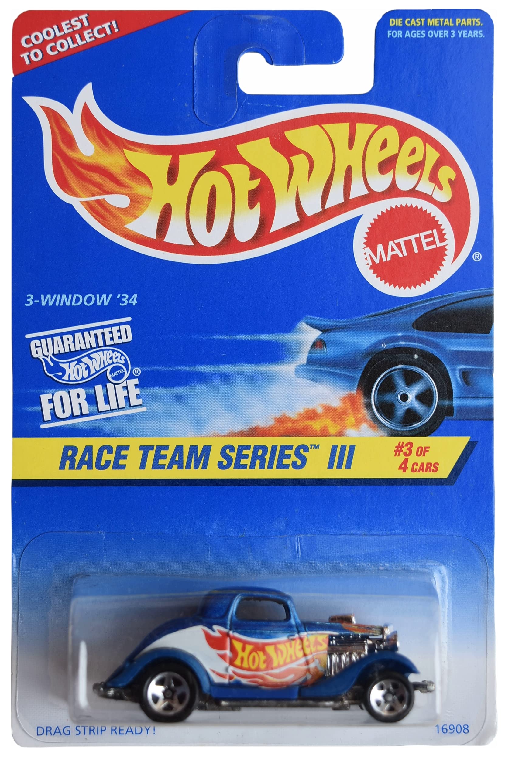 Amazon.com: Hot Wheels 3 Window '34, [Blue] Race Team Series III 3
