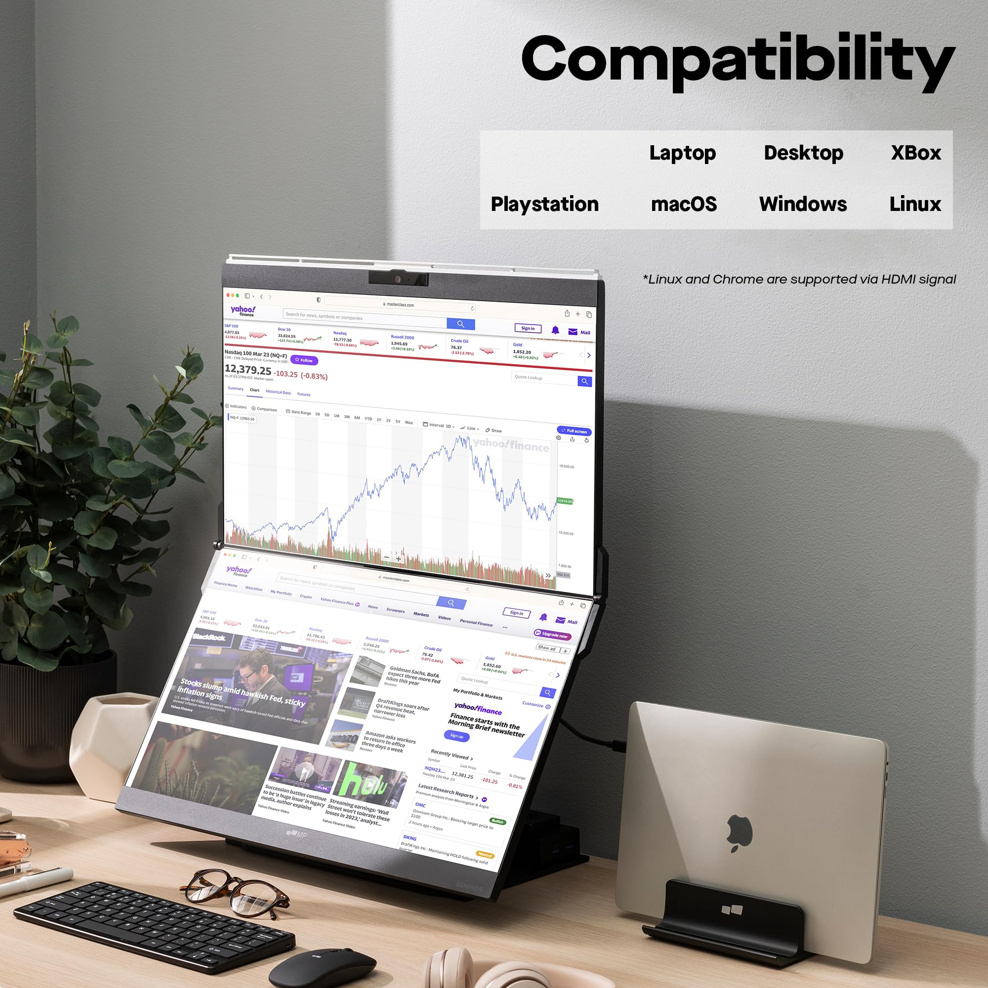 Amazon.co.jp: Mobile Pixels Geminos (2 x 24インチ) IPS デュアル