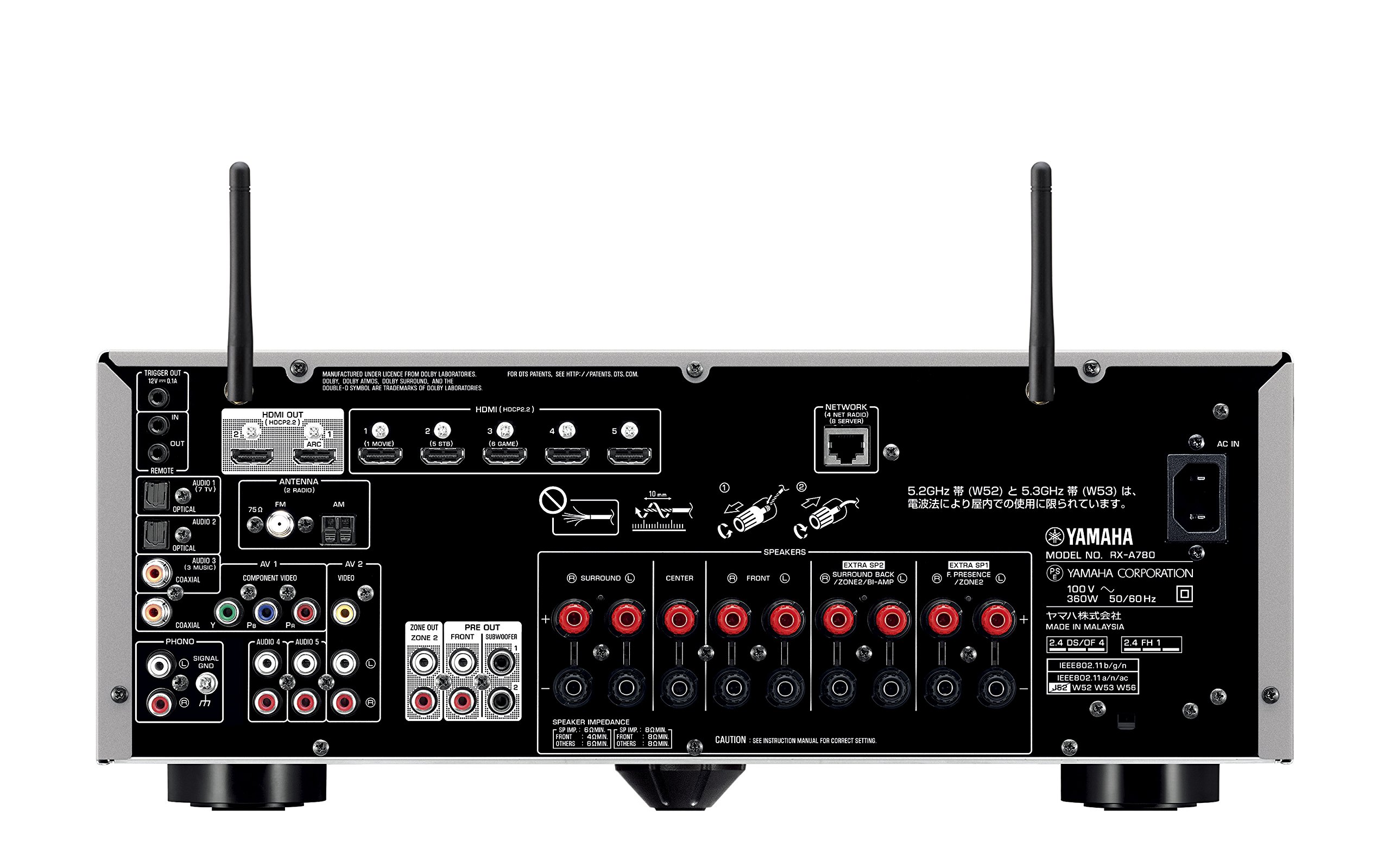 Amazon.co.jp: ヤマハ AVENTAGE ネットワークAVレシーバーRX-A780(H