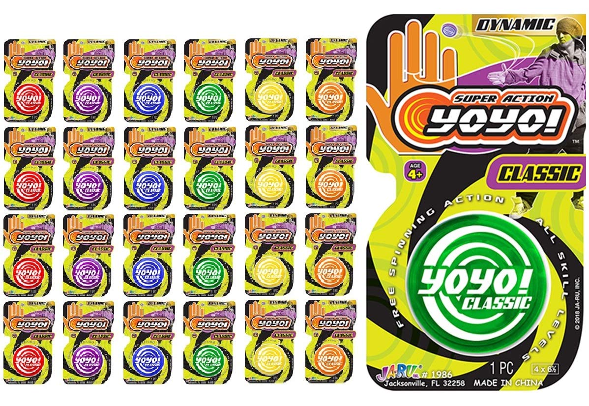 Amazon.com: JA-RU Dynamic Classic Yoyo (24 Yoyo Assorted Color
