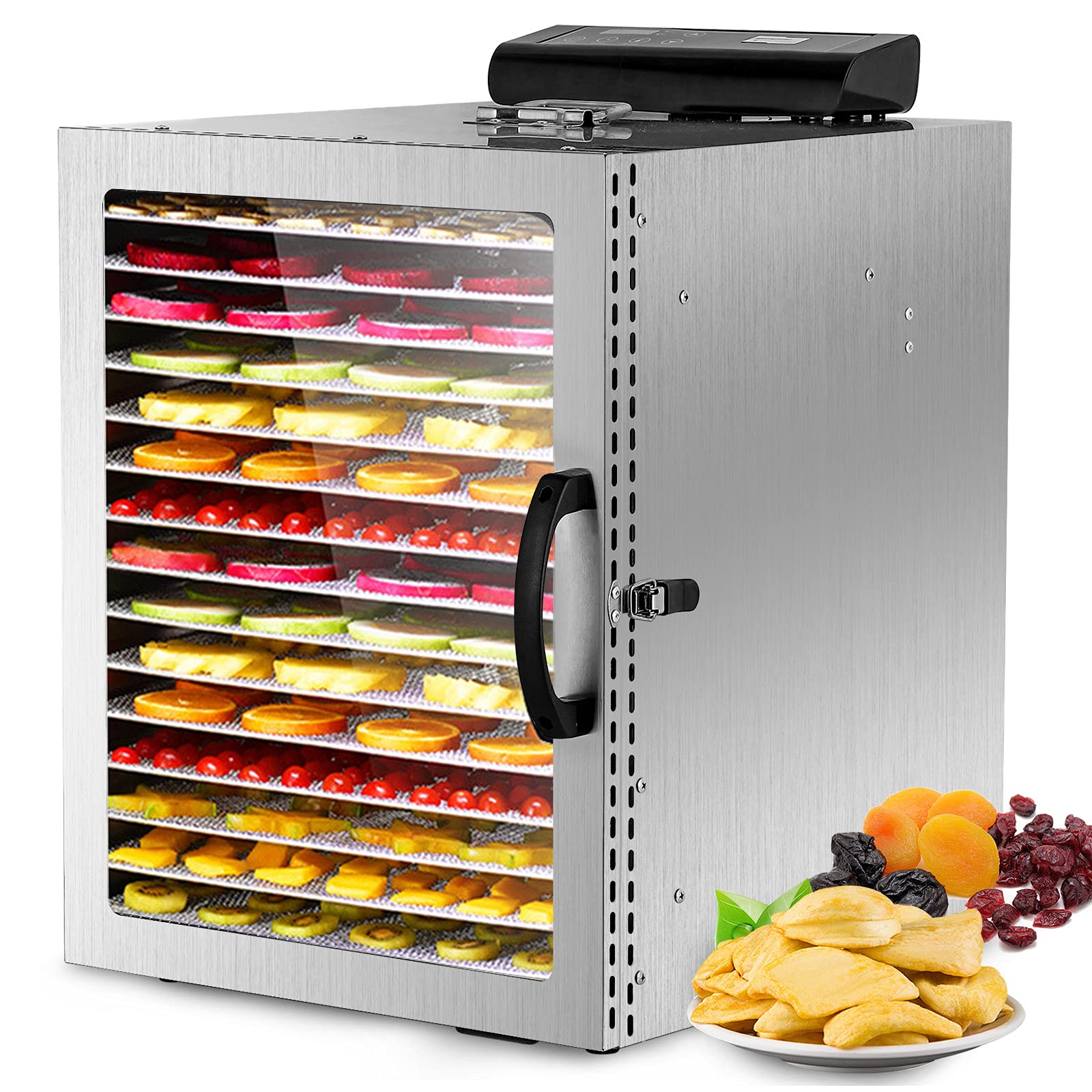 Amazon.co.jp: Moongiantgo 食品乾燥機 フードドライヤー 16段トレイ