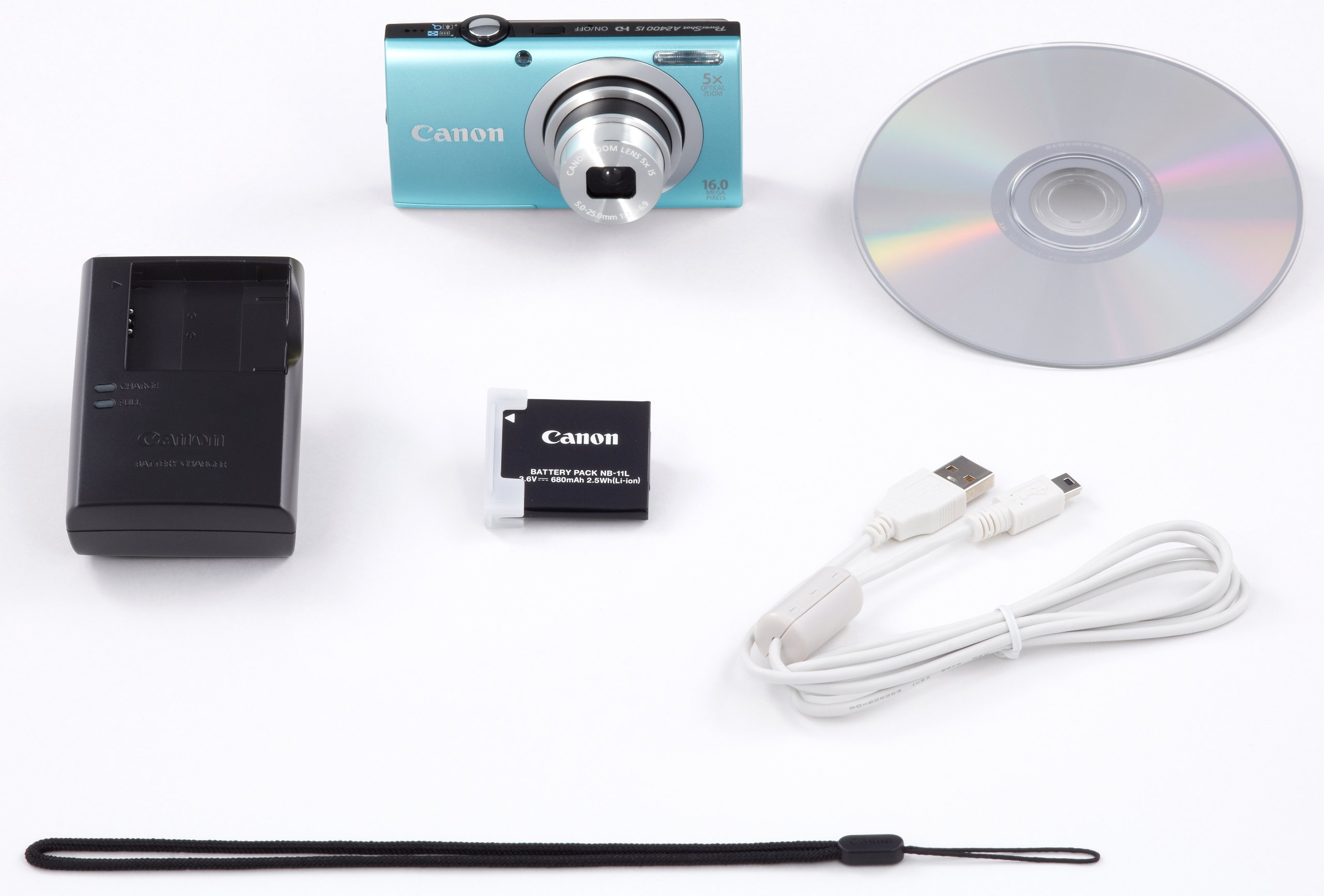 Amazon | Canon デジタルカメラ PowerShot A2400IS ブルー 1600万画素