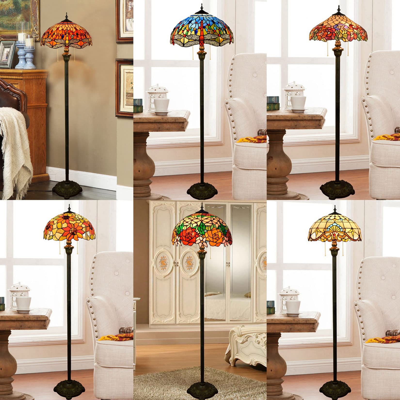 Amazon.co.jp : ティファニーフロアランプベースのみ、16〜20インチの