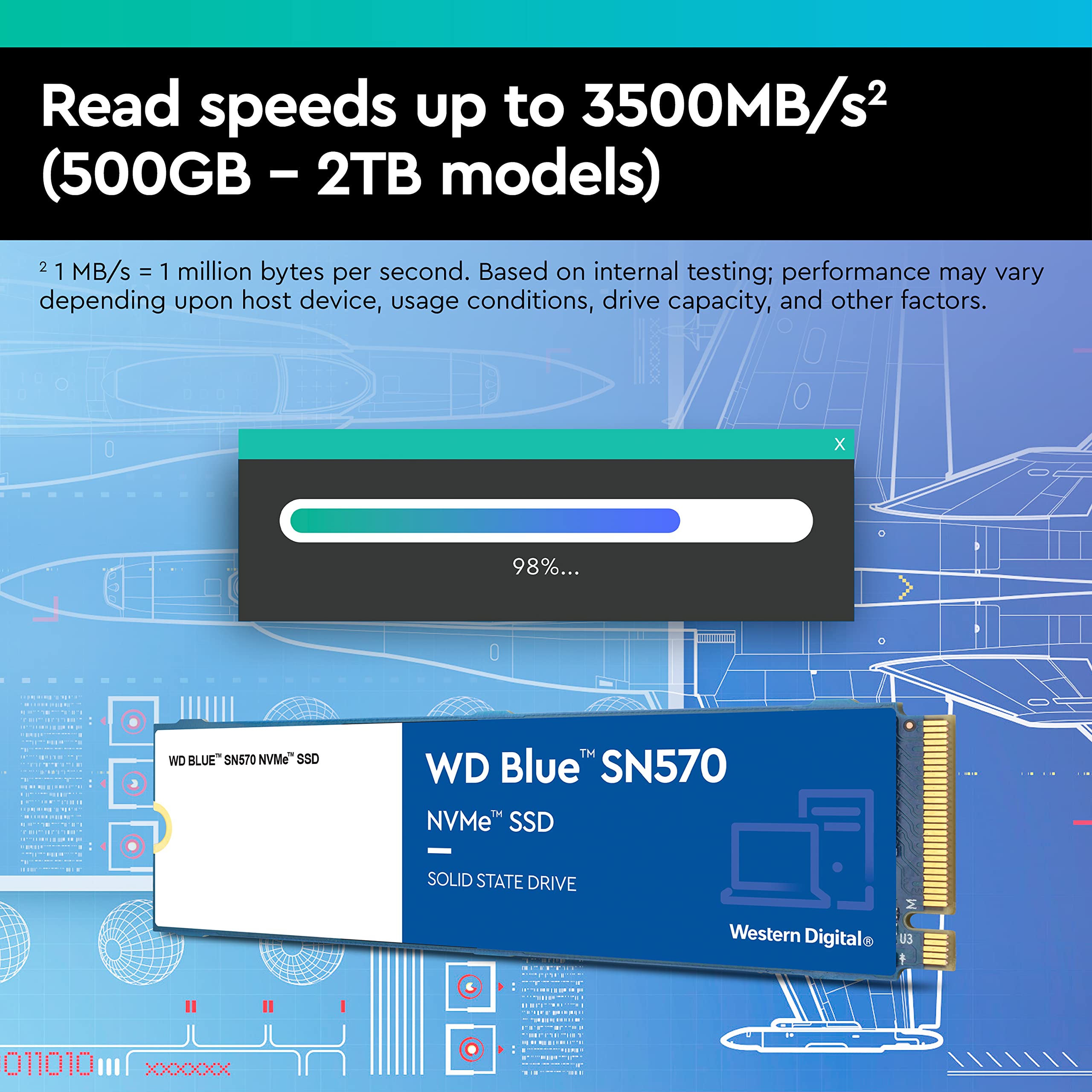 Amazon | Western Digital(ウエスタンデジタル) 1TB WD Blue SN570