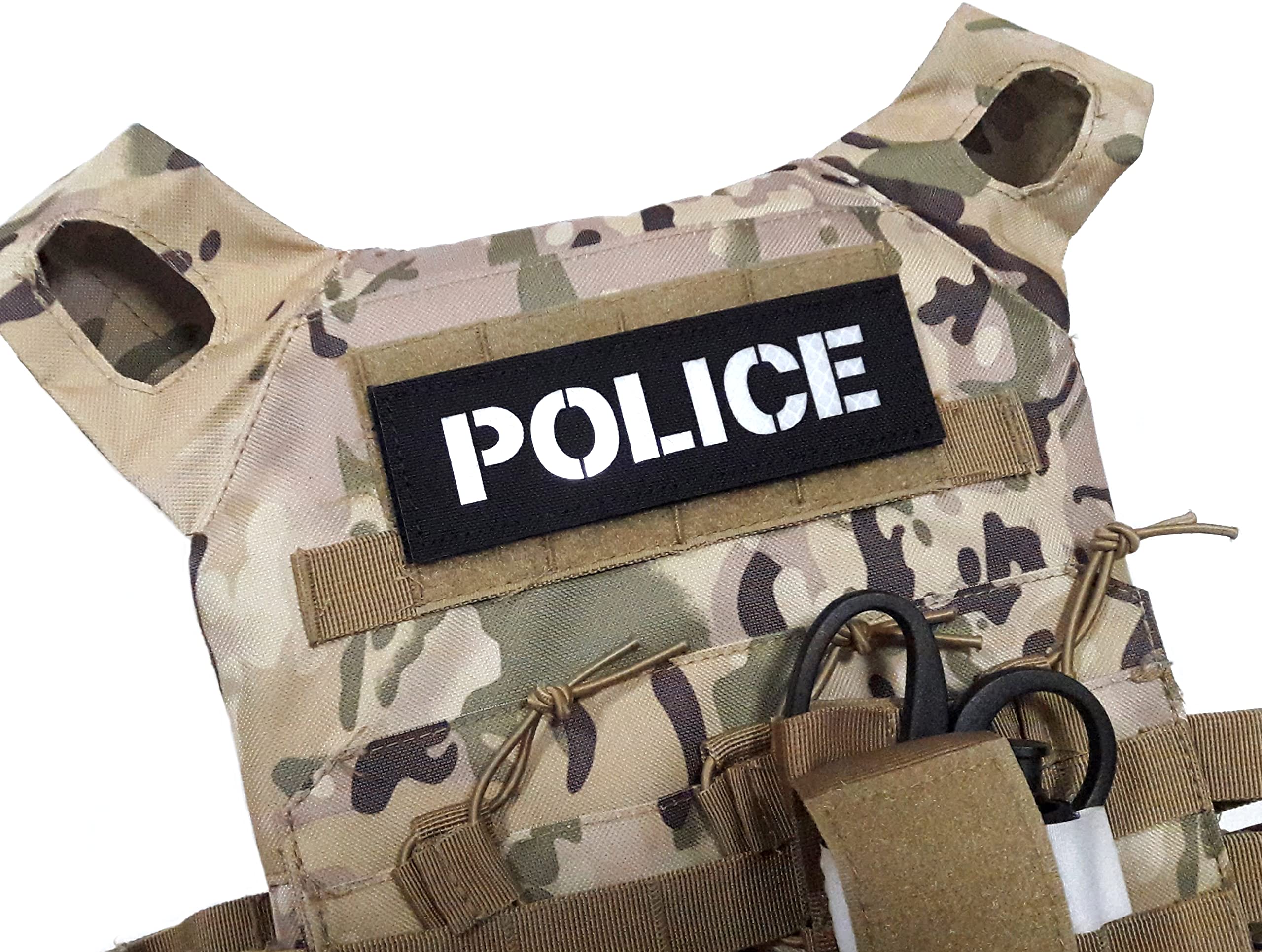 Amazon.co.jp: ベルクロ POLICE 警察 IR パッチ ミリタリー