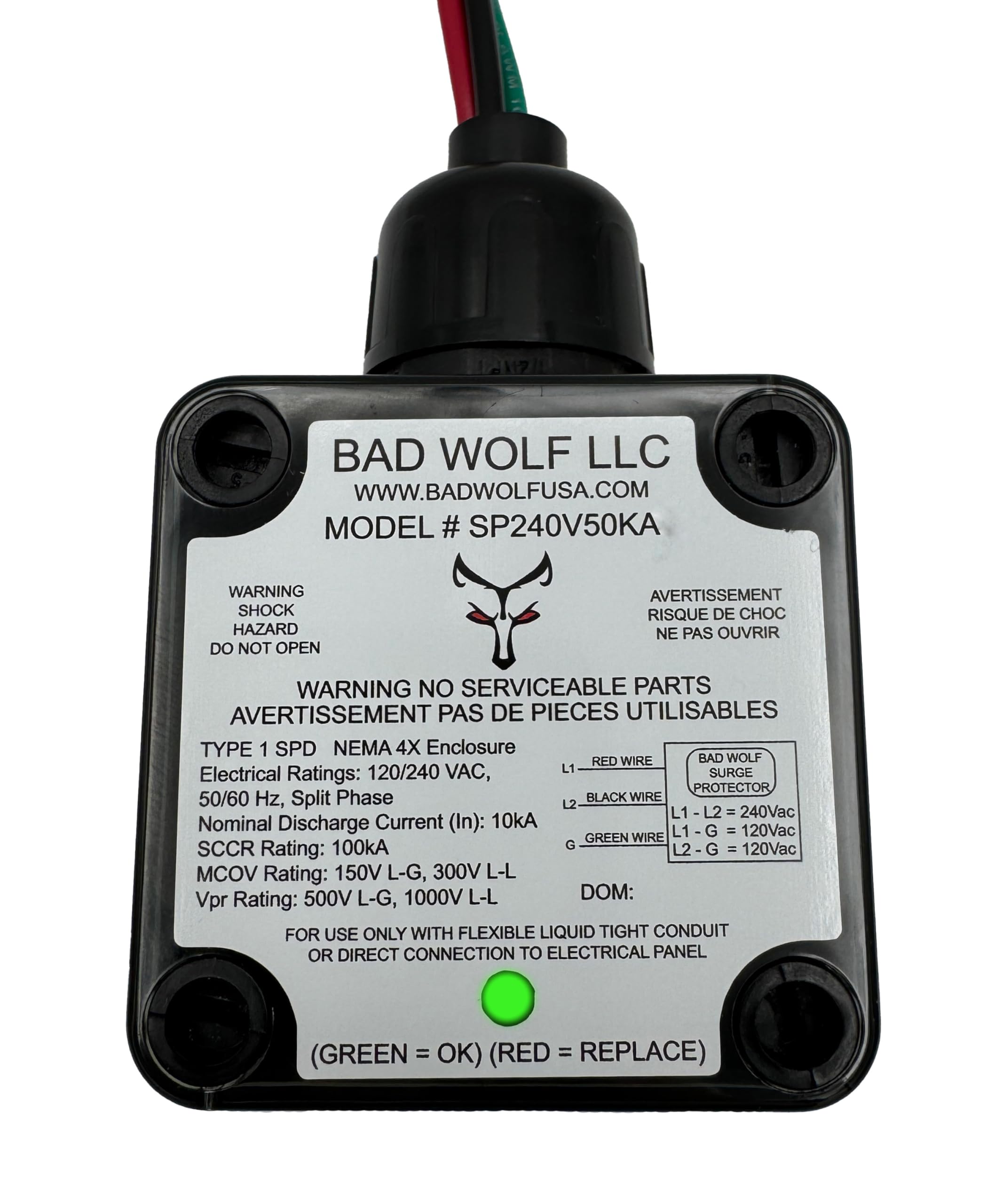 Amazon.com: Type 1 Surge Protector, 120/240VAC Split Phase, 50kA