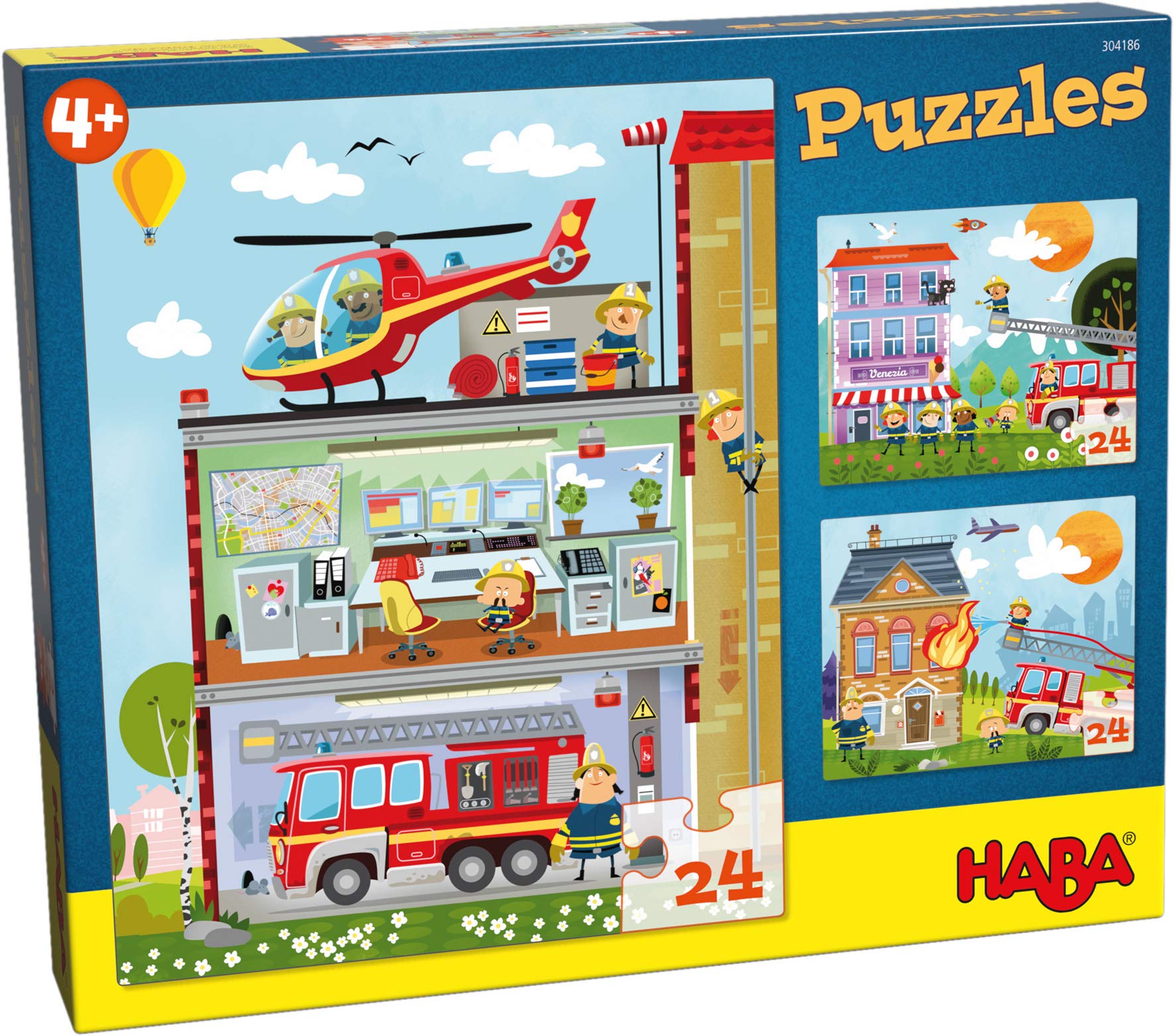 Amazon.com: HABA 304186 Puzzles Little Fire Station : Toys & Games