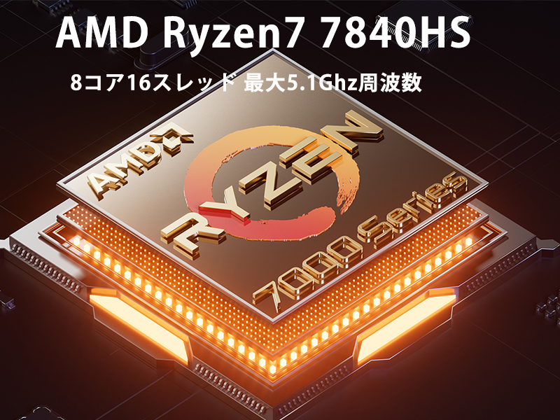 Amazon.co.jp: AOOSTARミニPC Ryzen7 7840HS 780M 三つM.2 NVME SSD