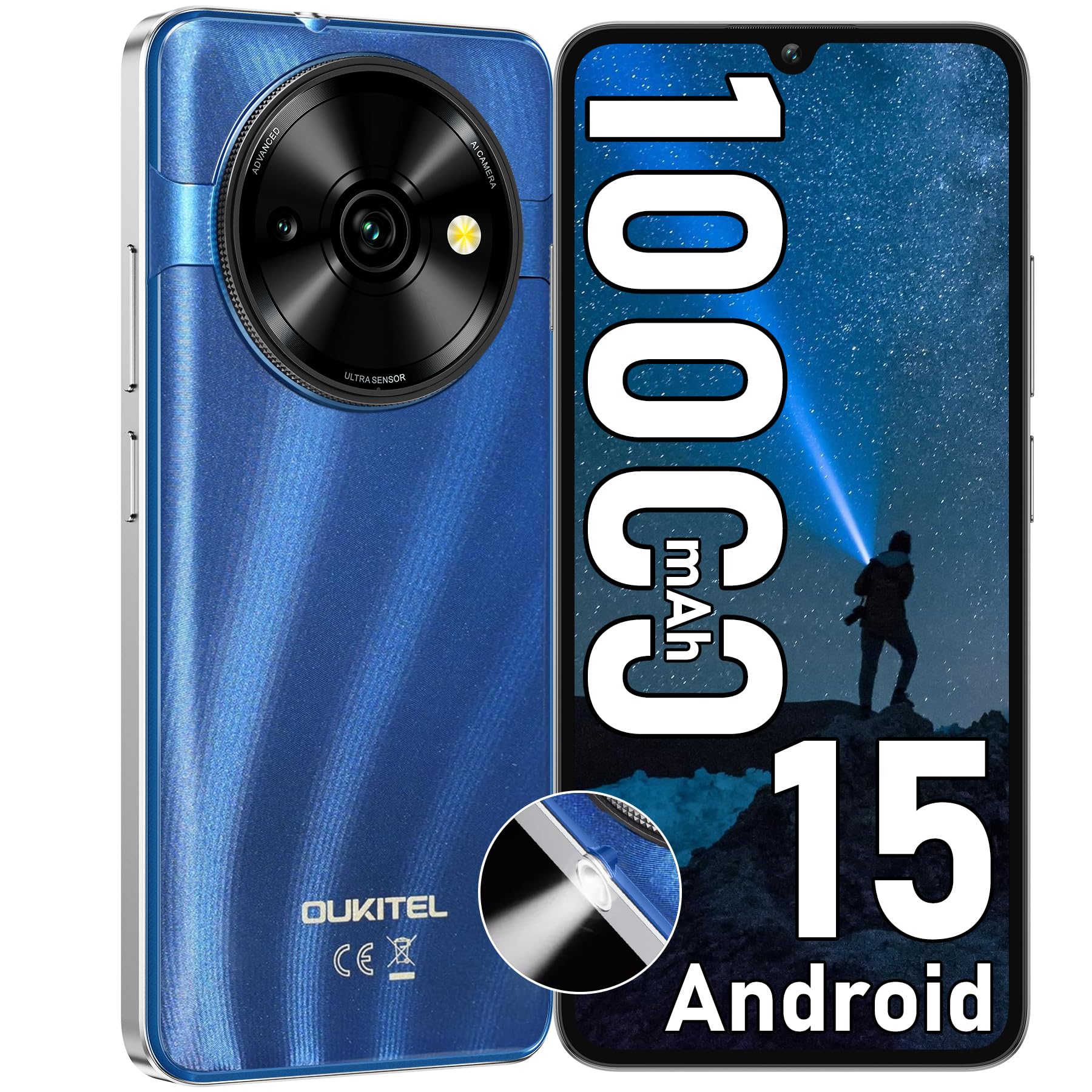 Amazon.com: OUKITEL C59 Android 15 Cell Phone Unlocked 2025