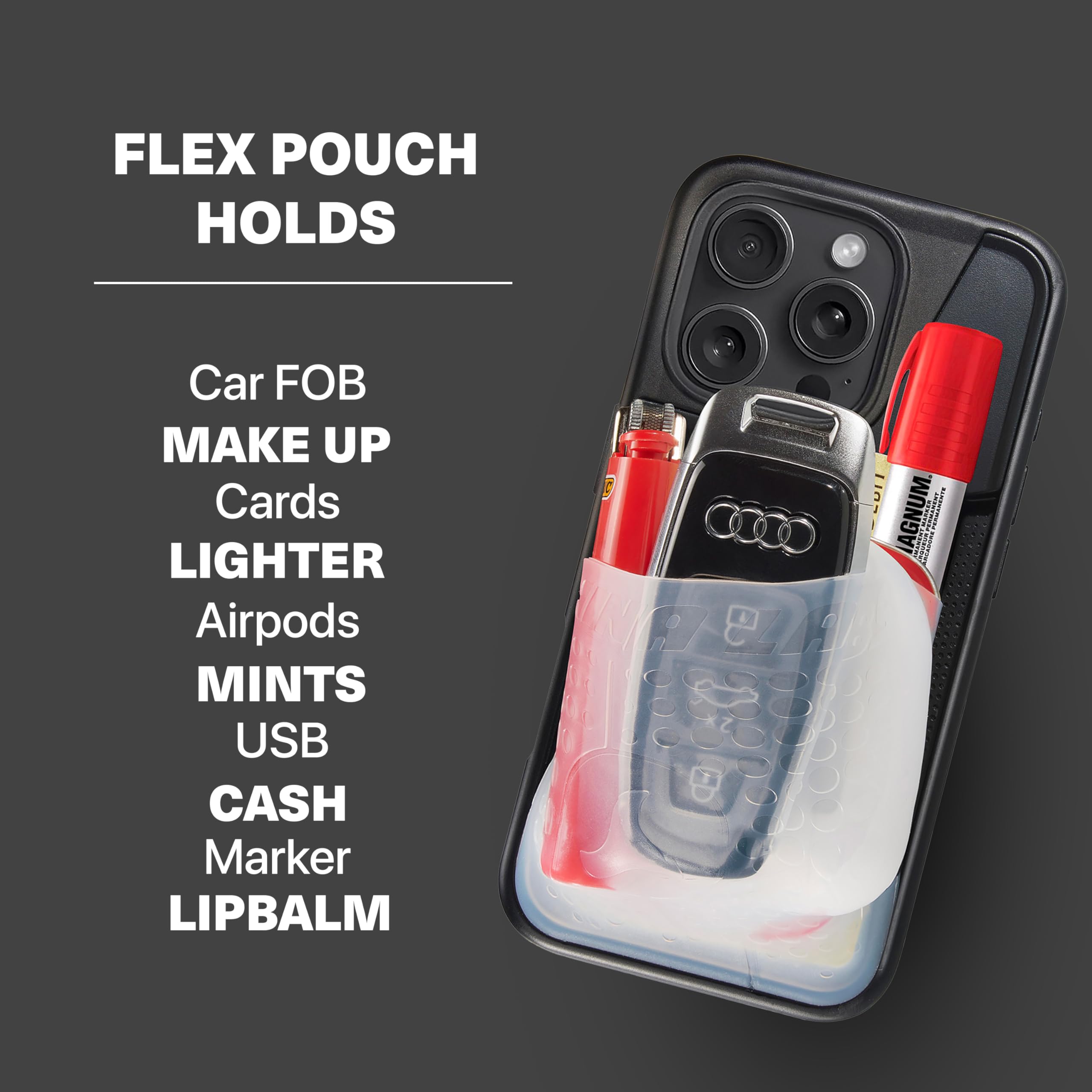 Amazon.com: Ninja Labs Flex Pouch Phone Case (Stretches to Hold 30