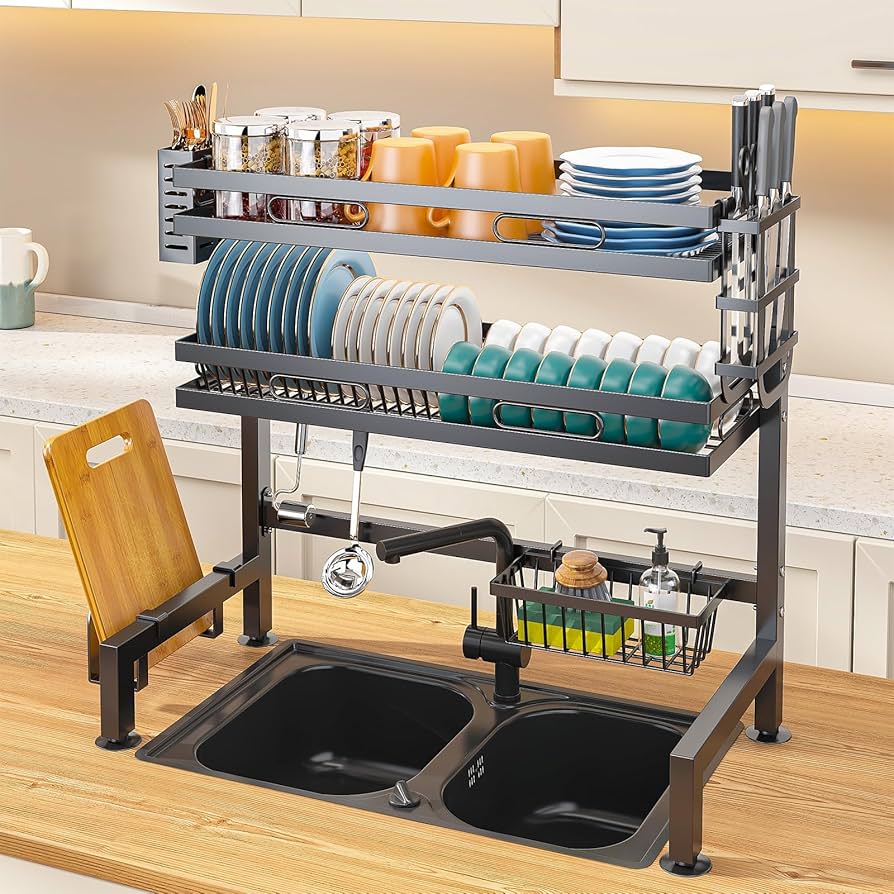 Amazon｜シンク上水切りラックキッチン 食器 ディッシュラック 台所