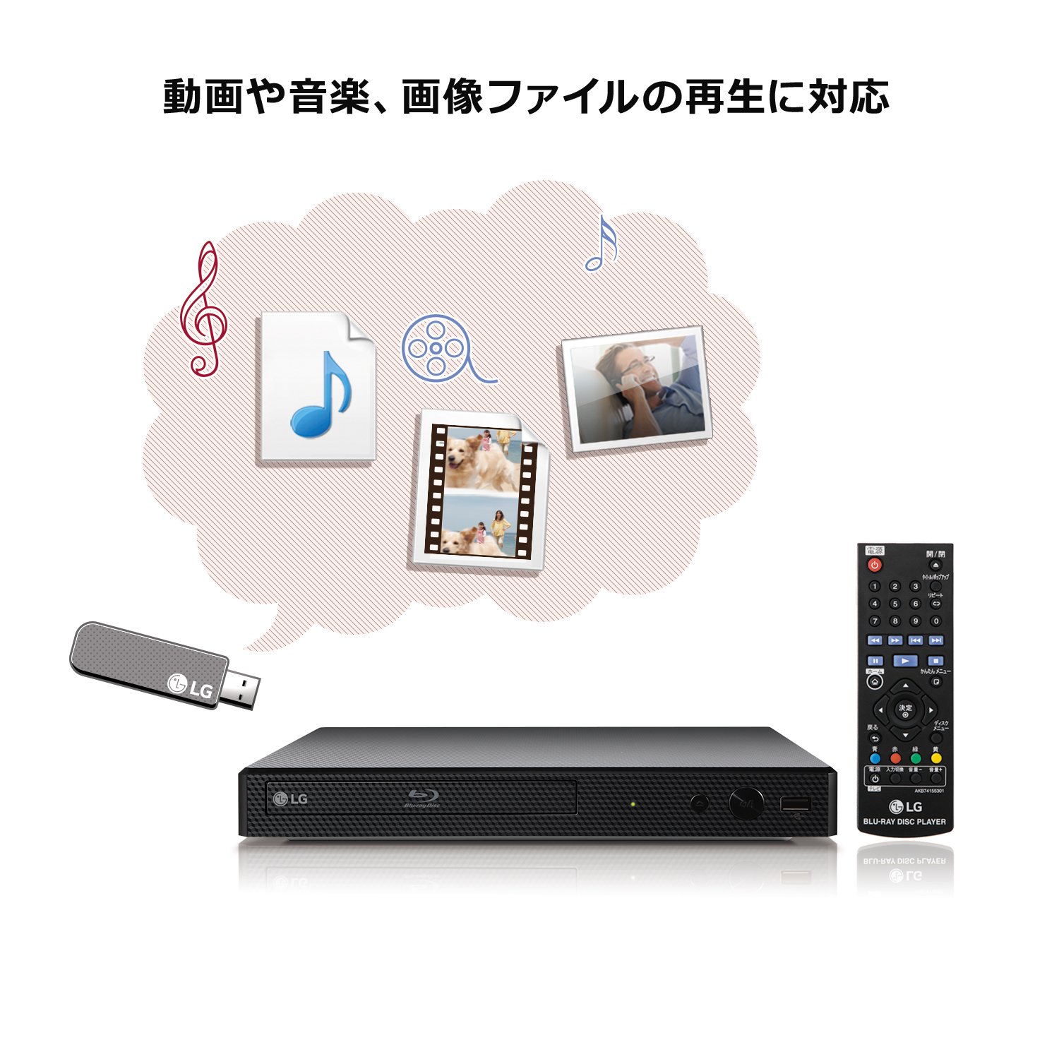 Amazon | LG ブルーレイプレーヤー フルHDアップコンバート HDMI