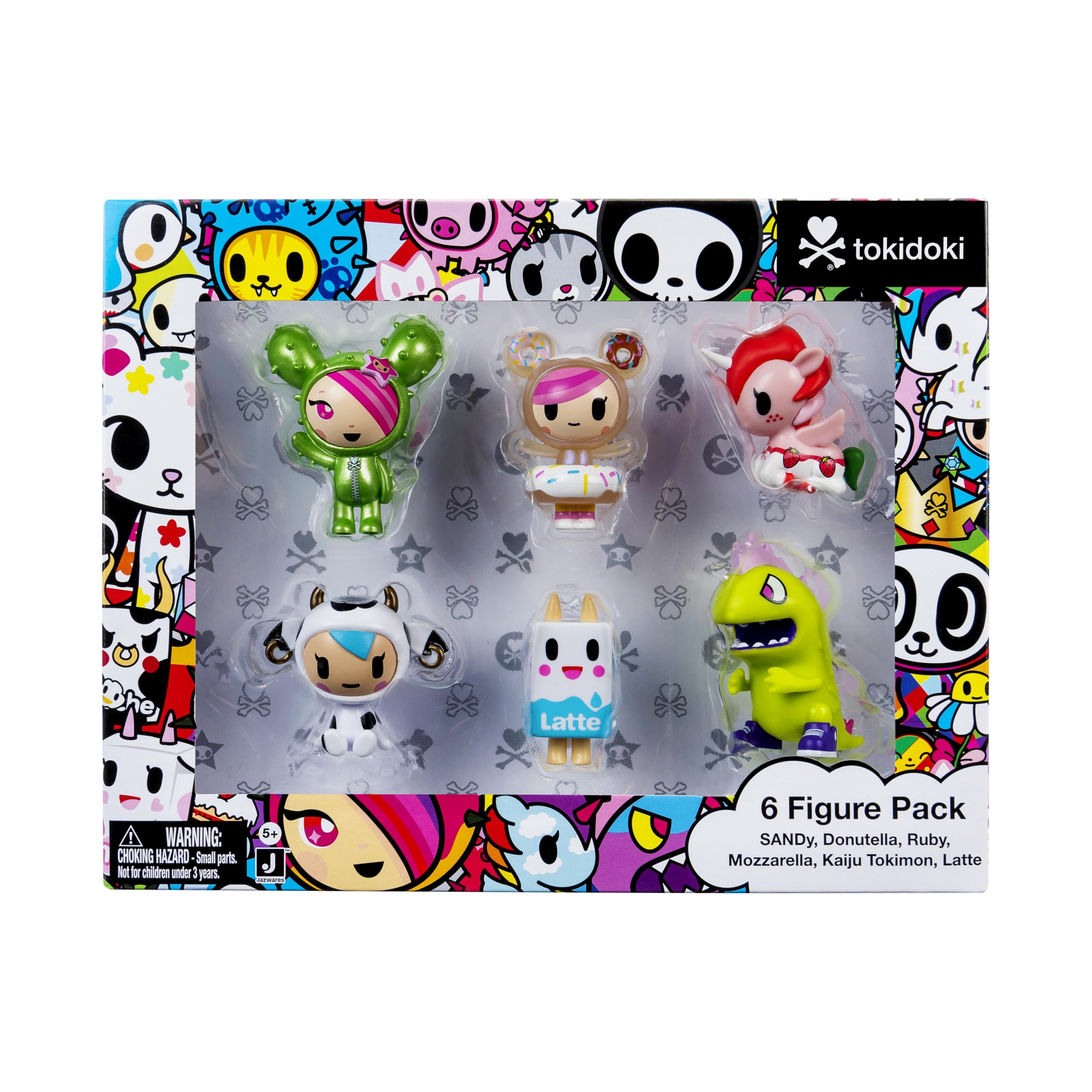 Tokidoki Pacote com 6 bonecos – Donutella, SANDy, Kaiju Tokimon