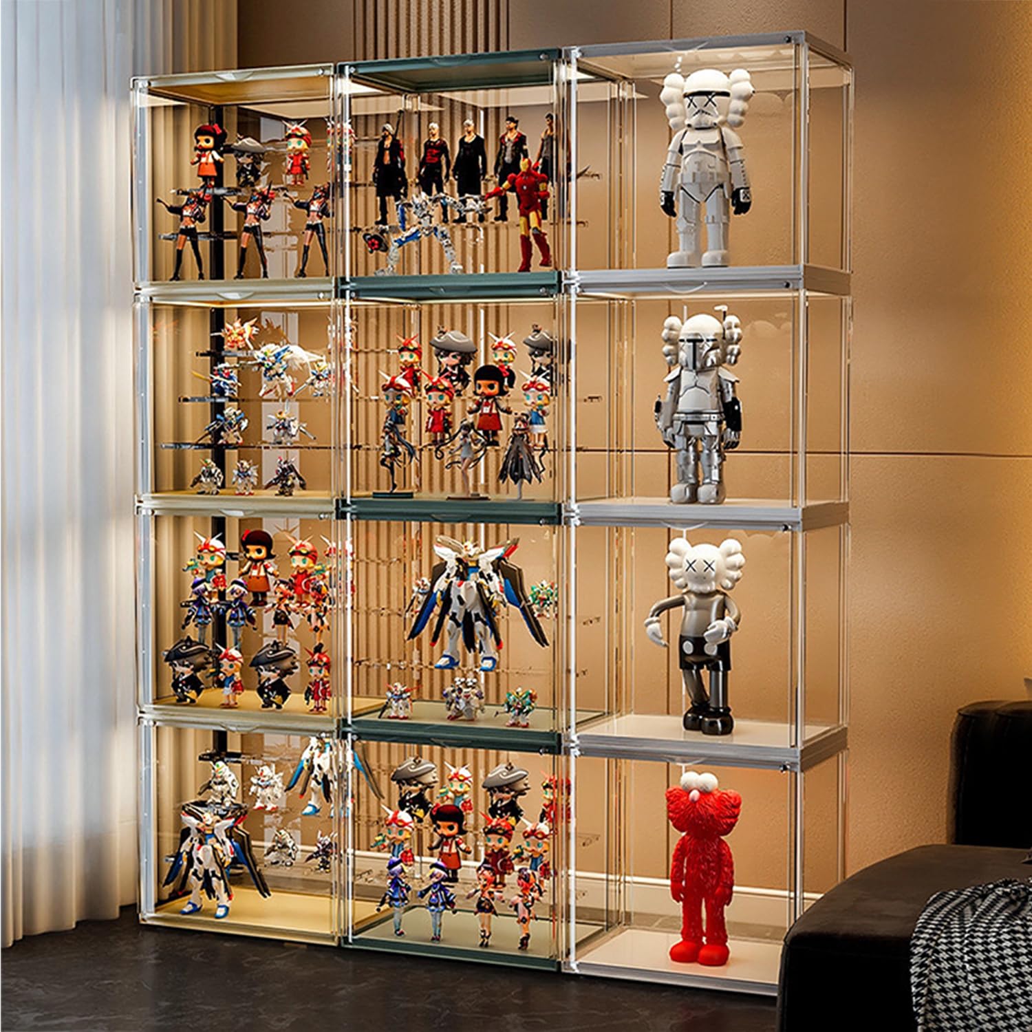 Amazon.co.jp: lalairodori フィギュアケース 棚 アクリル 4個セット