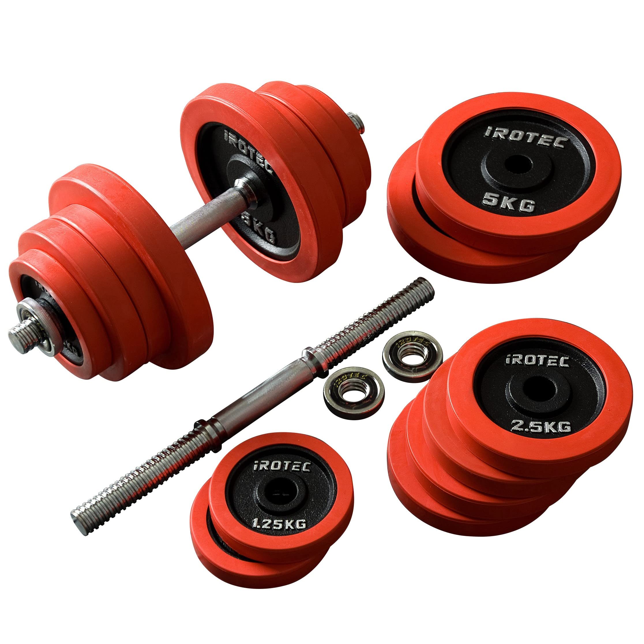 Amazon | IROTEC(アイロテック) ラバー ダンベル 50KGセット