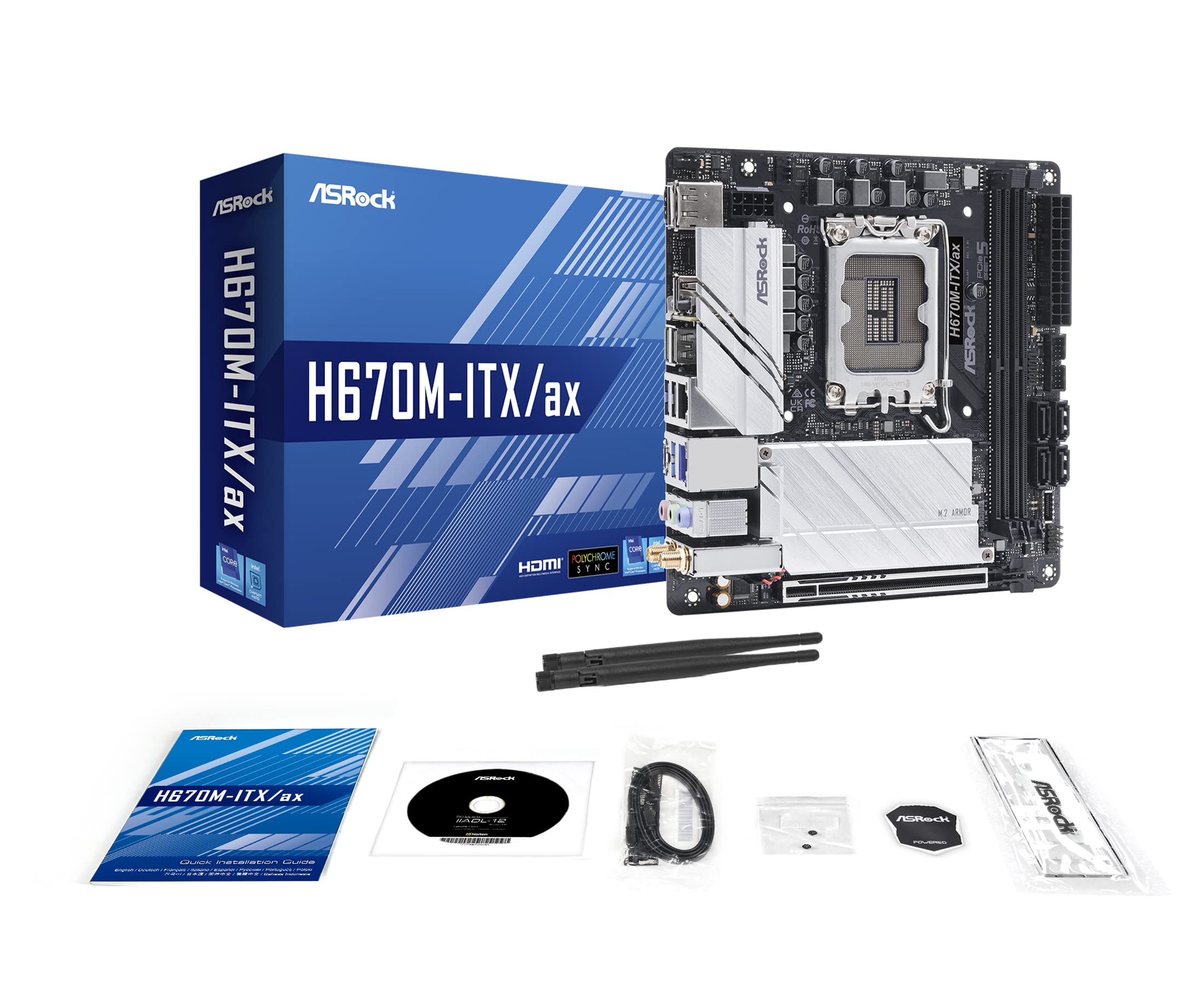 Amazon | ASRock マザーボード H670M-ITX/ax Intel H670 シリーズ 第12