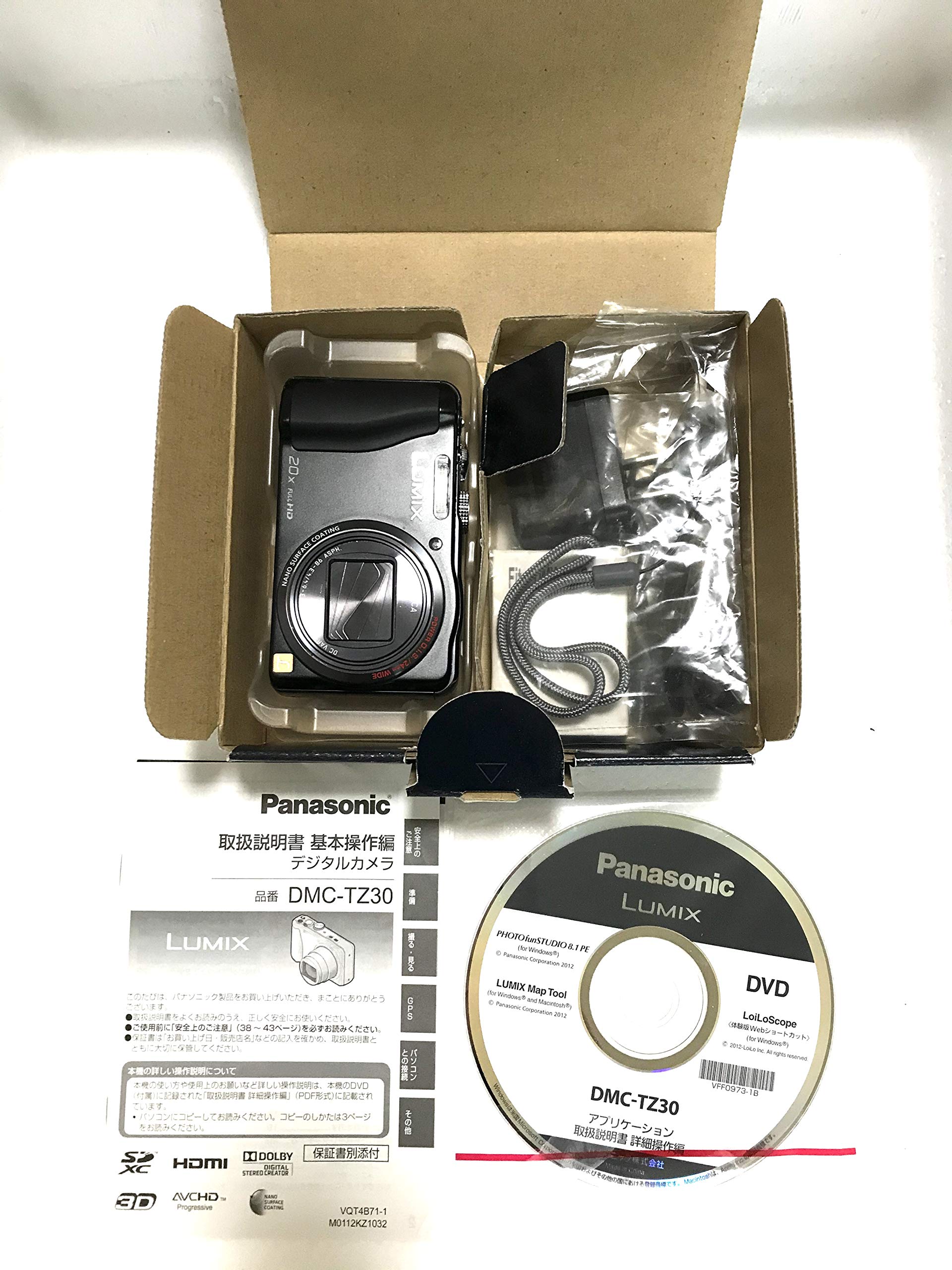 Amazon.co.jp: Panasonic DMC-TZ30-K Lumix TZ30 Digital Camera, 20x