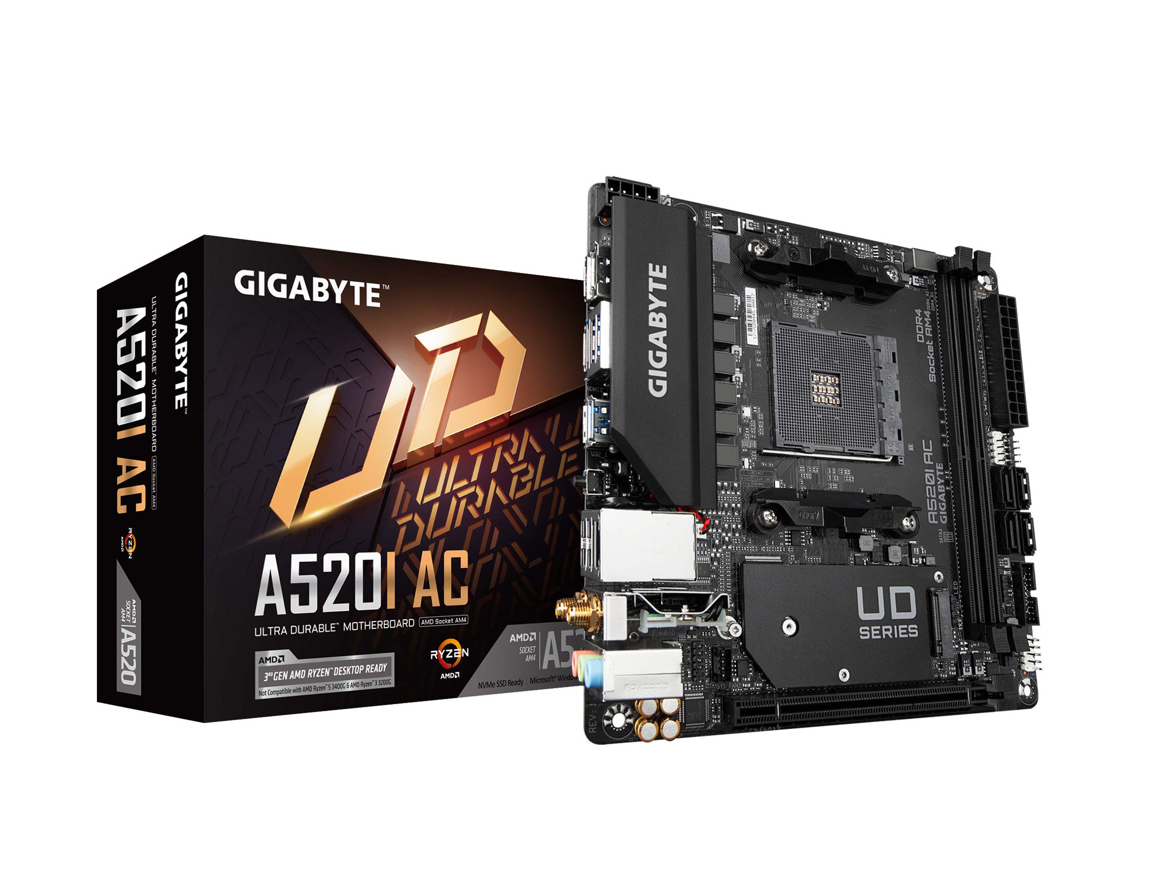 Amazon.com: Gigabyte A520I AC (AMD Ryzen AM4/Mini-ITX/Direct 6