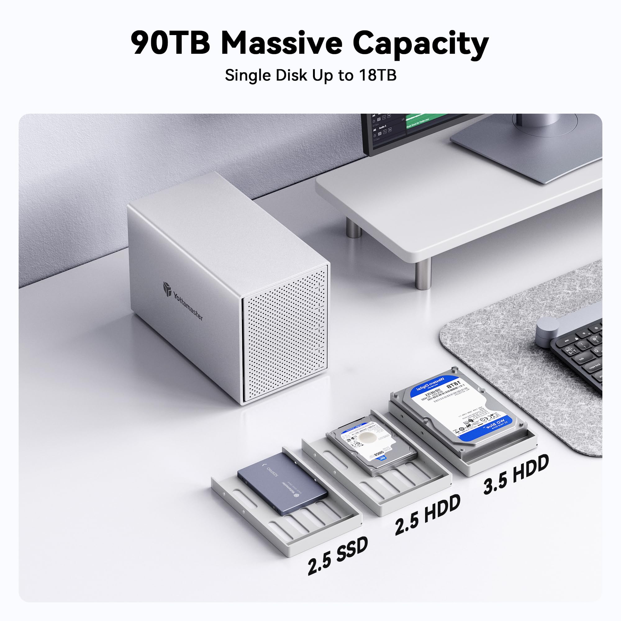 Amazon.co.jp: Yottamaster (5Bay) HDDケース 3.5インチ USB3.0接続