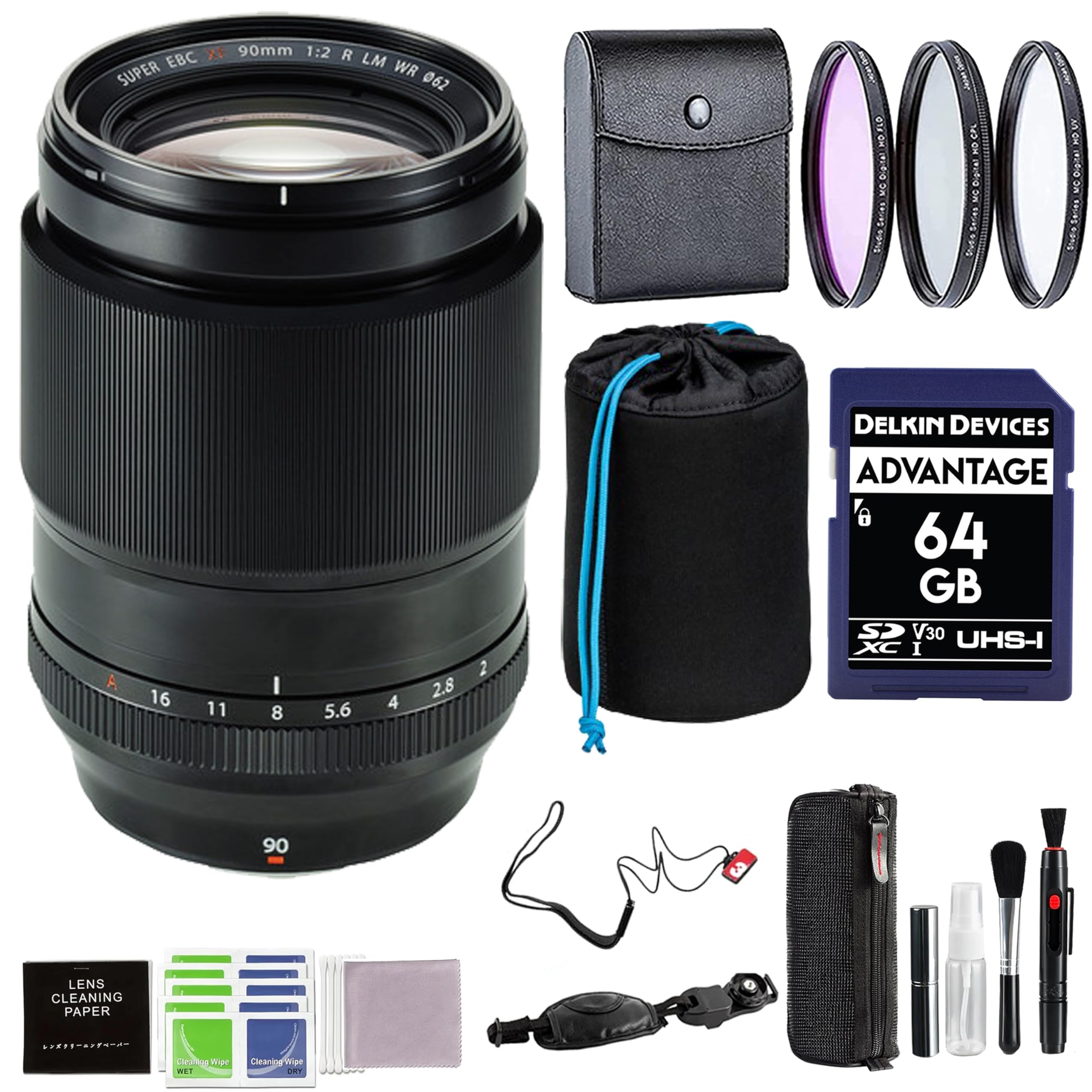 Amazon.com : Fujifilm XF 90mm F2 R LM WR Lens Bundle with 62mm 3PC